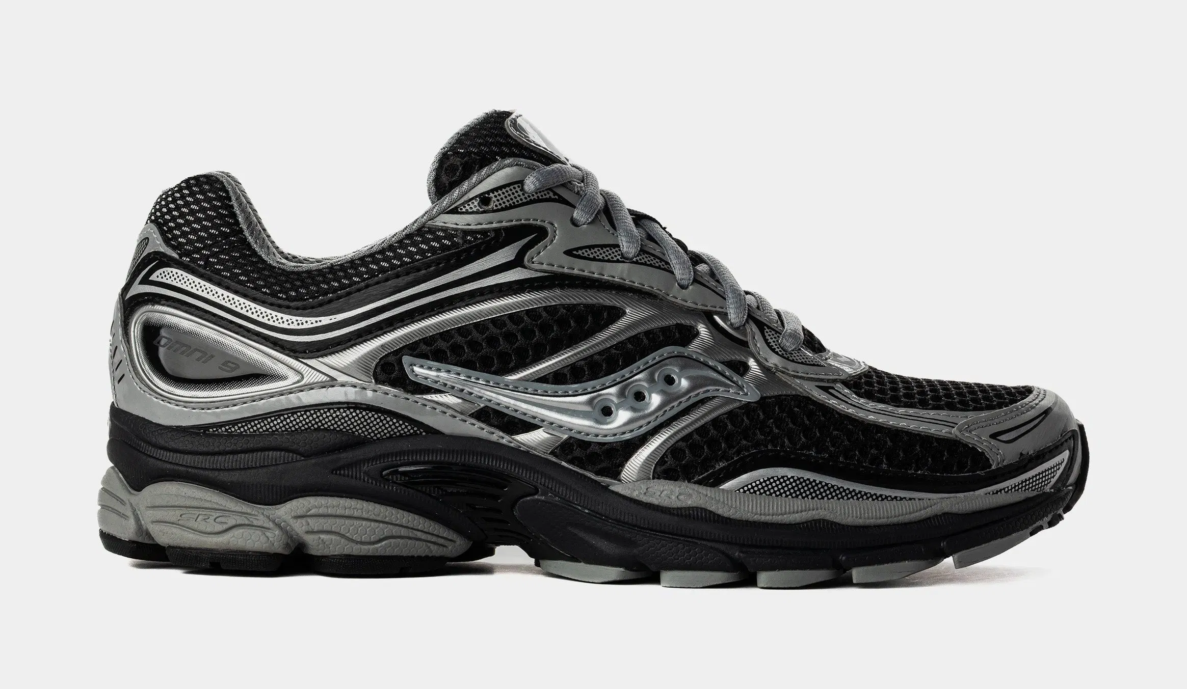 Saucony ProGrid Omni 9 Mens Running Shoes (Black/Silver)