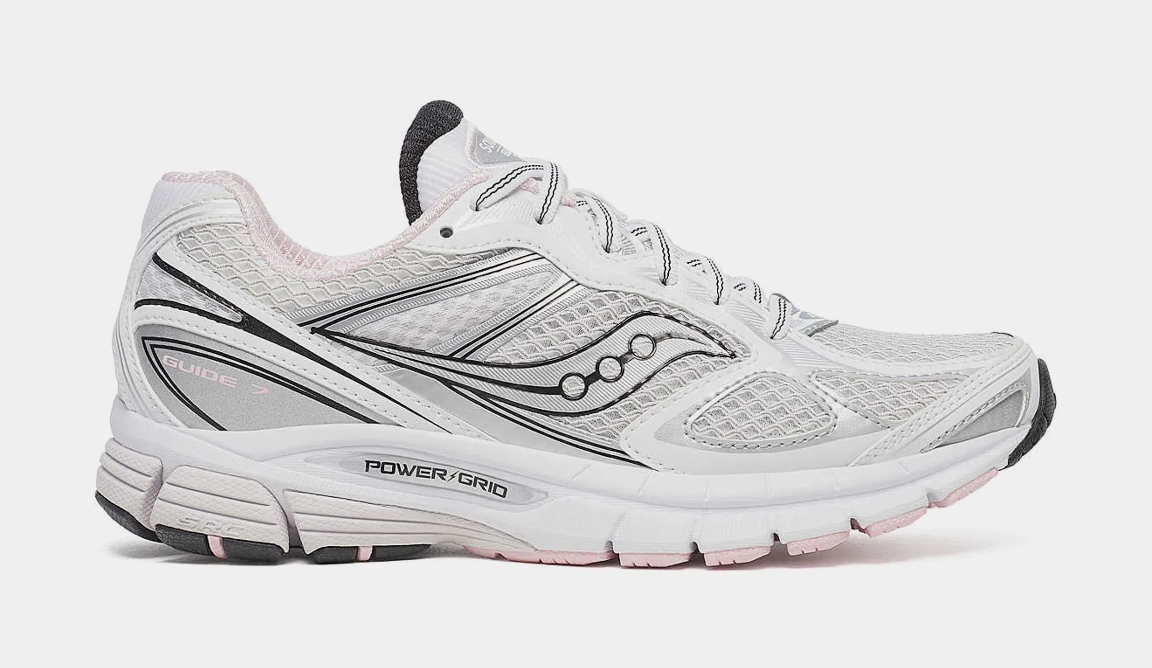 Saucony Guide 7 Womens Running Shoes (White/Pink)