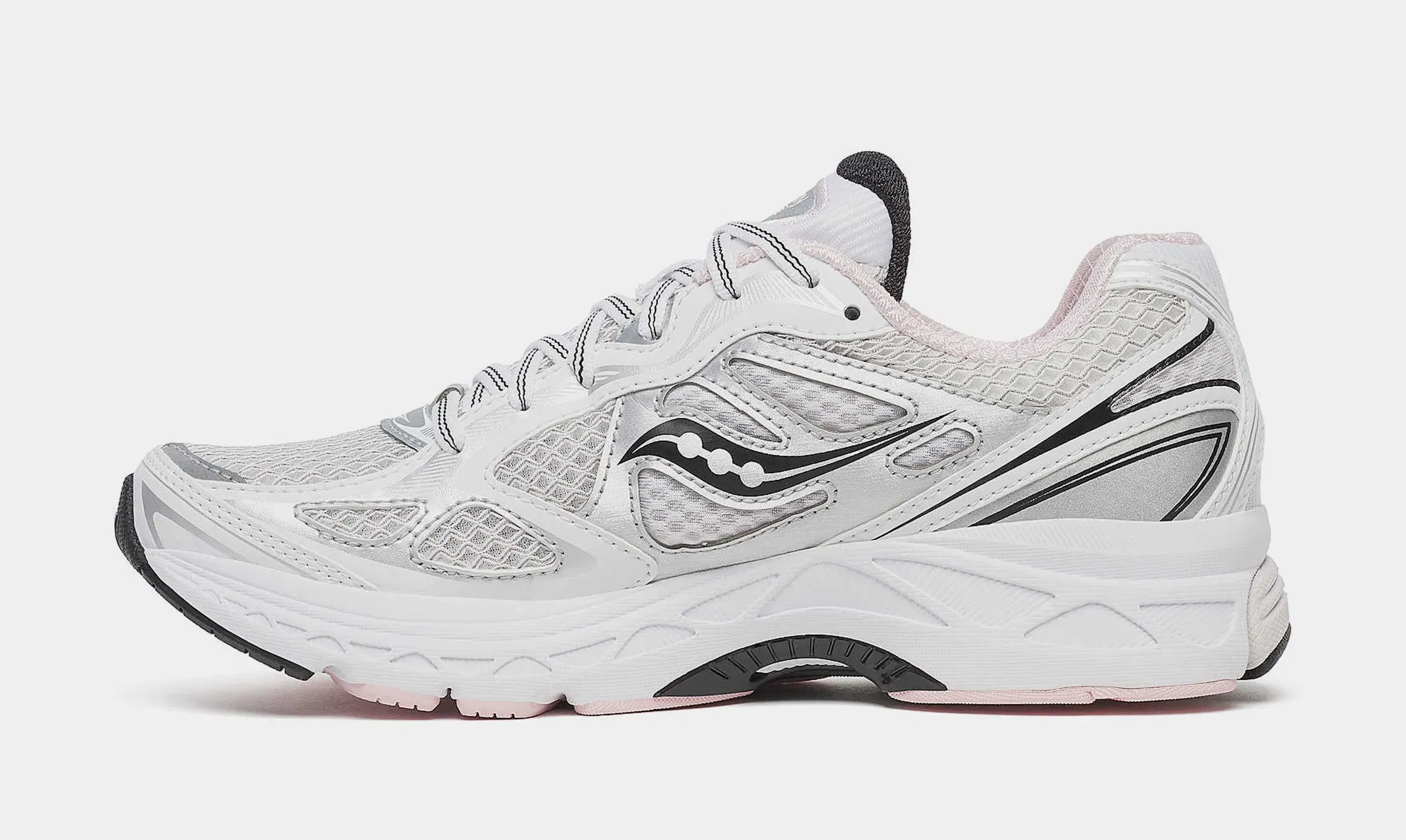 Saucony Guide 7 Womens Running Shoes (White/Pink)