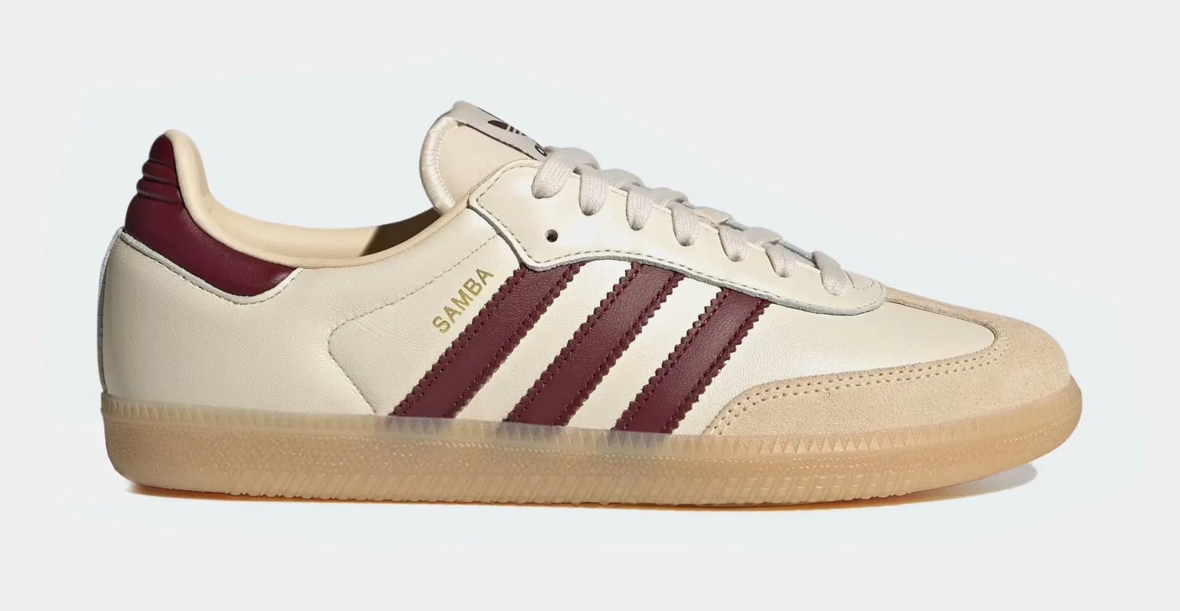 adidas Samba OG Mens Lifestyle Shoes (Wonder White/Shadow Red/Gum)