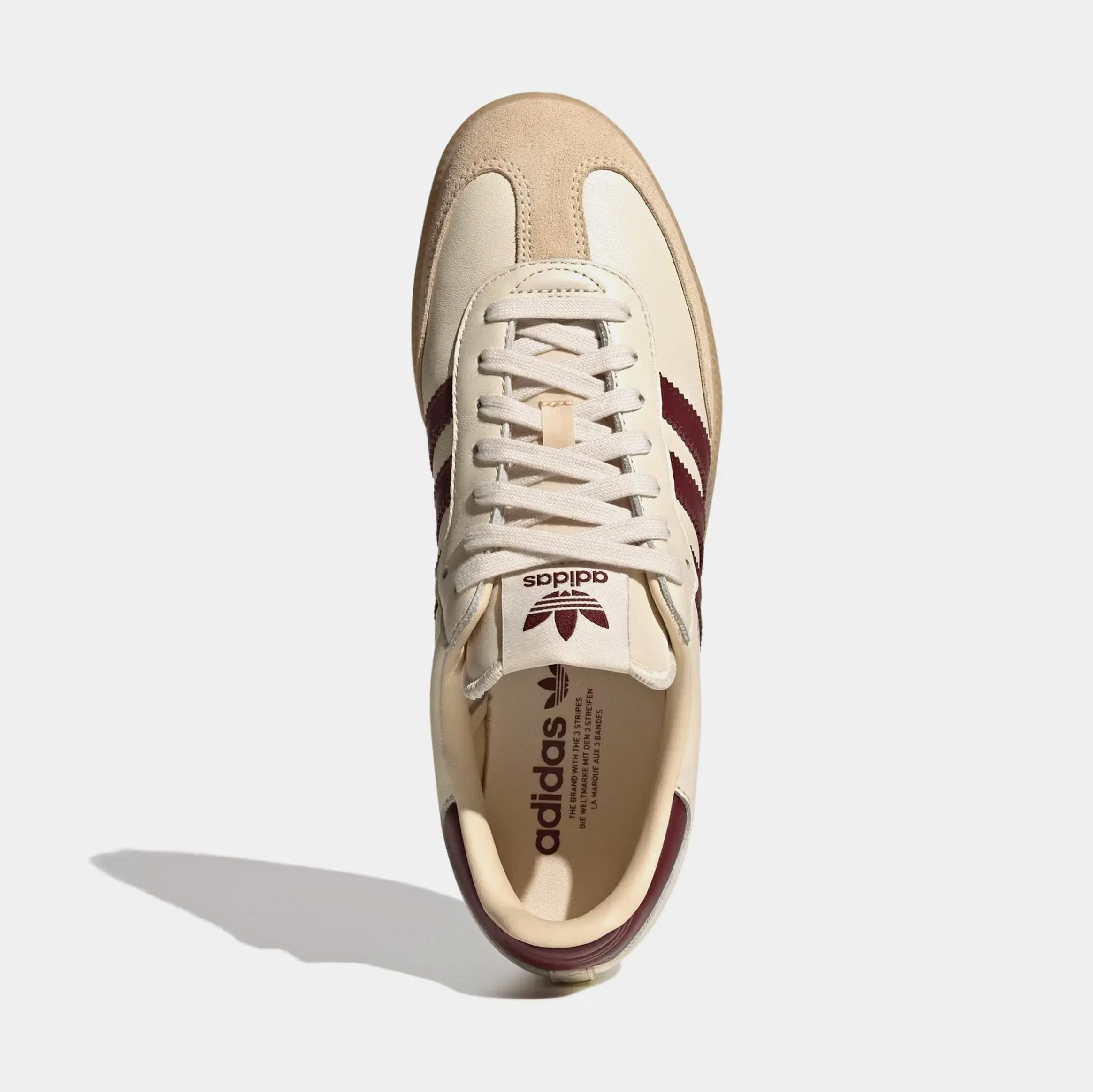 adidas Samba OG Mens Lifestyle Shoes (Wonder White/Shadow Red/Gum)
