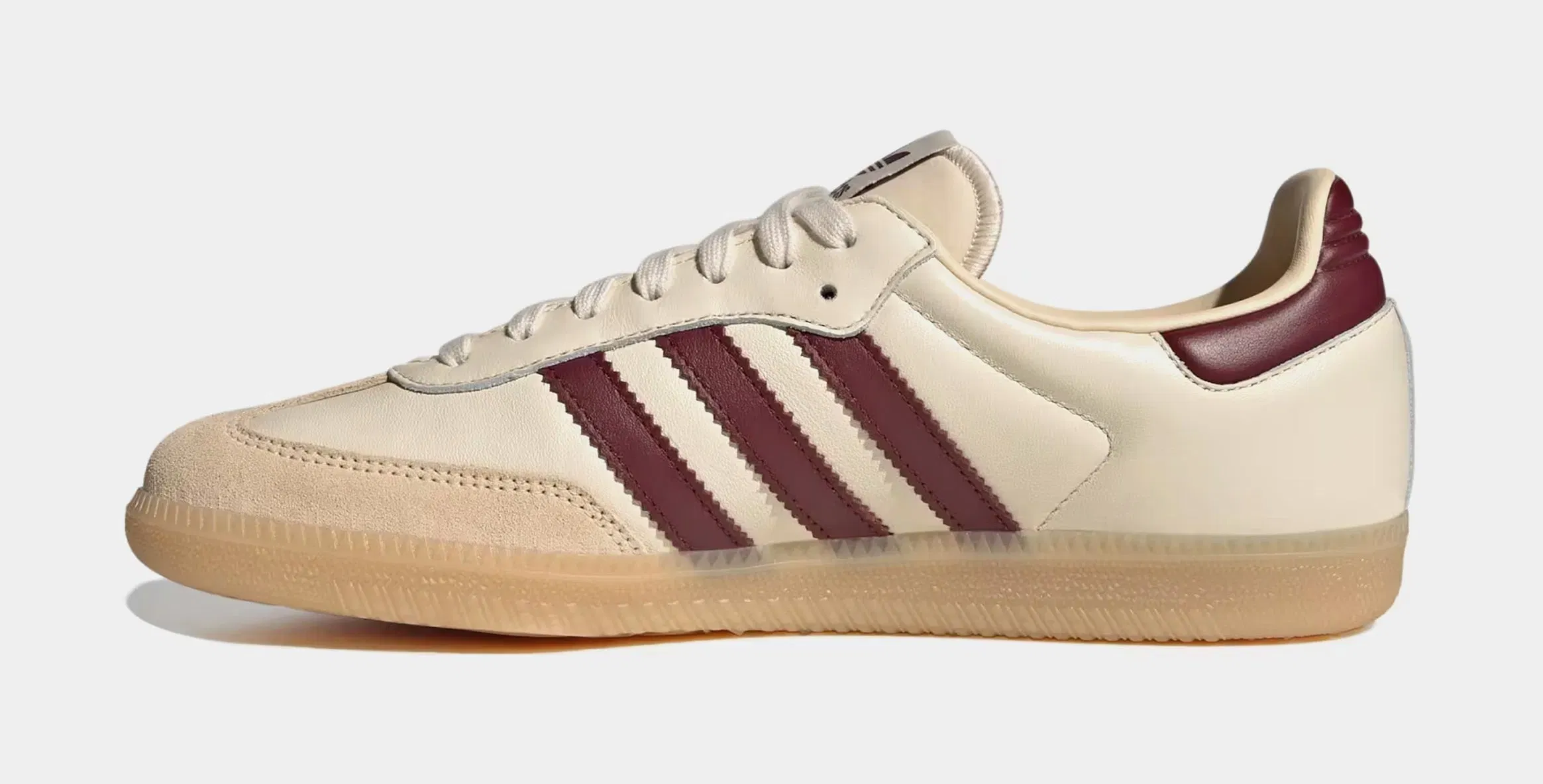 adidas Samba OG Mens Lifestyle Shoes (Wonder White/Shadow Red/Gum)