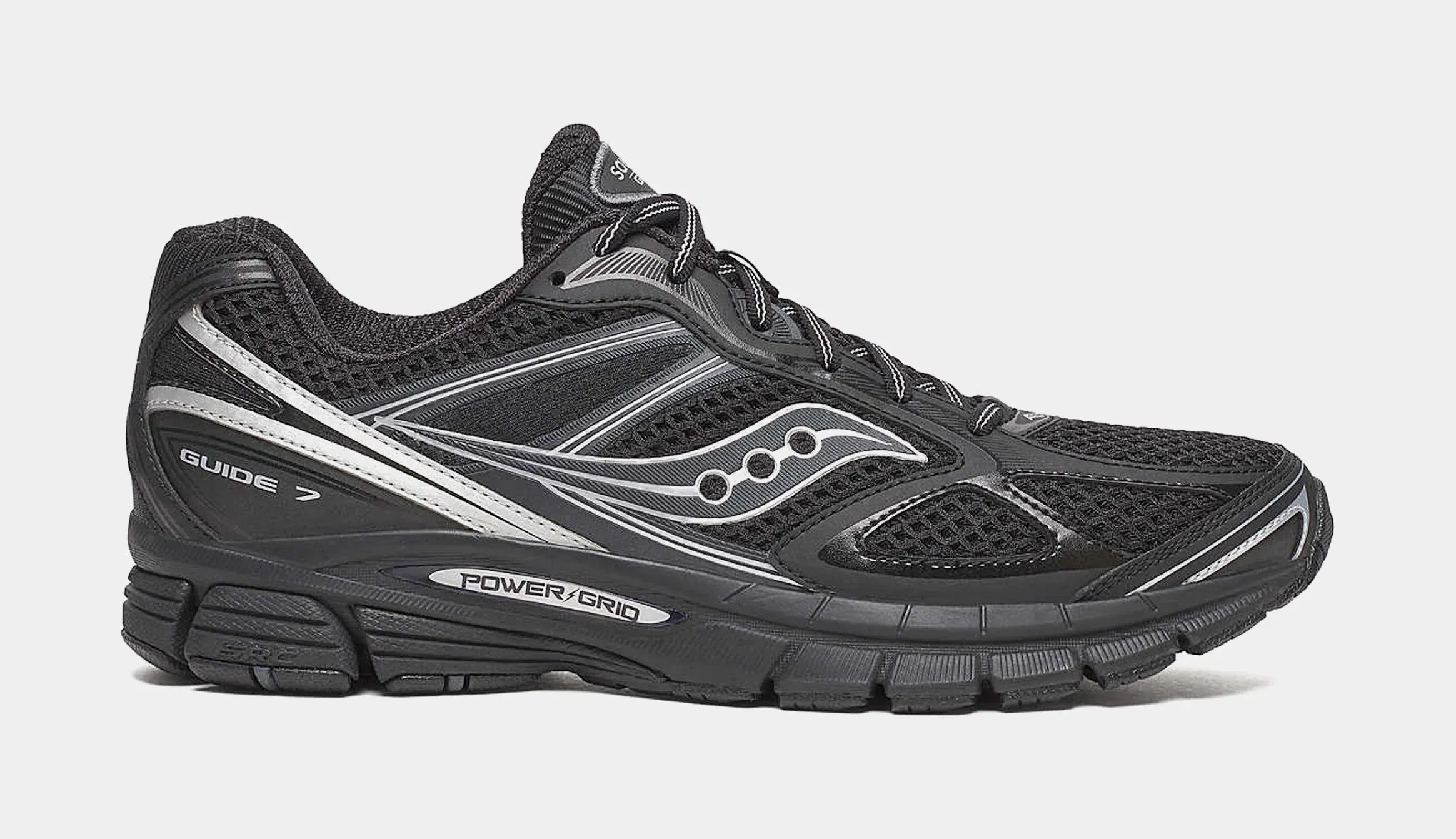 Saucony ProGrid Guide 7 Mens Running Shoes (Black/Silver)