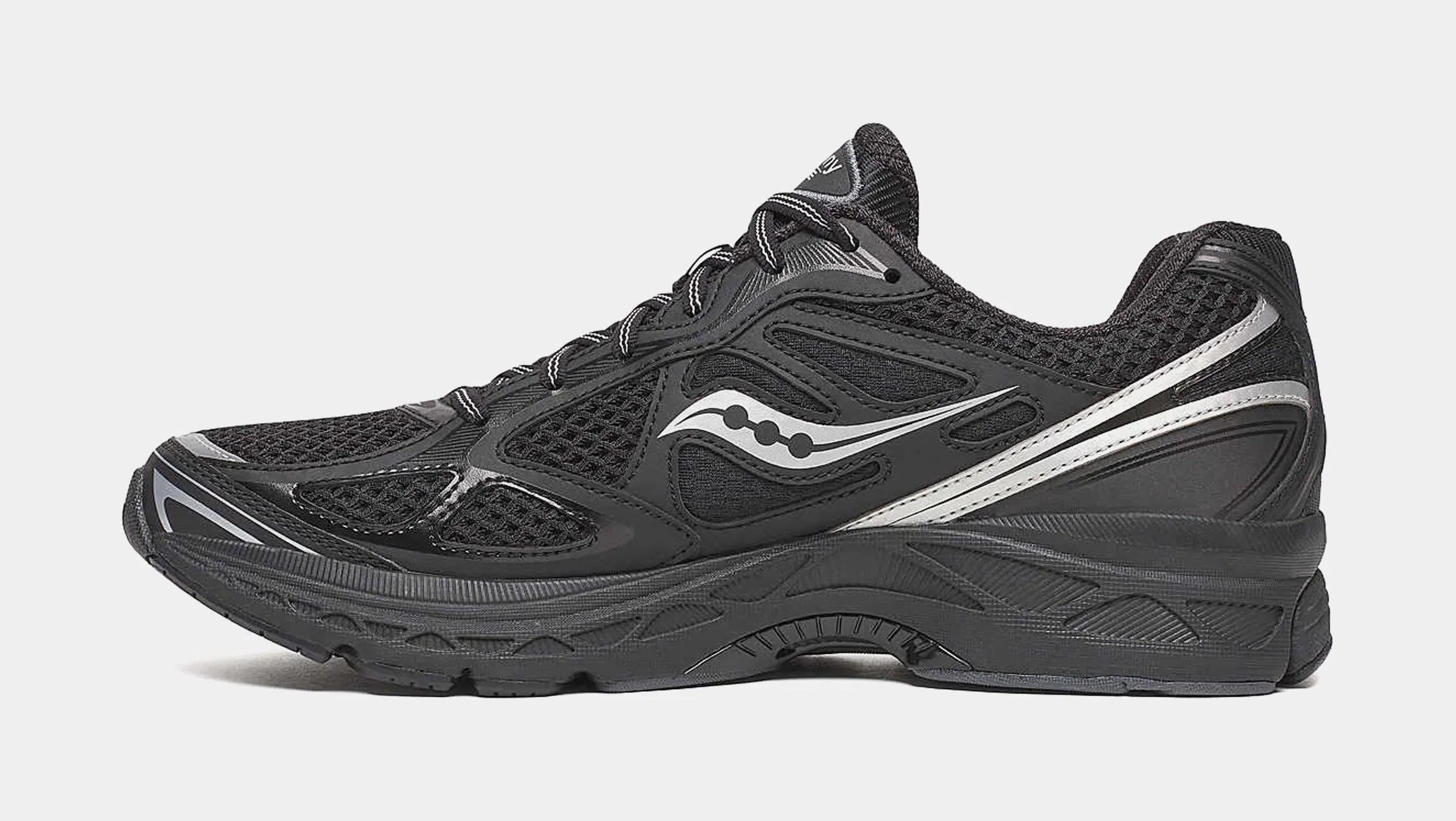 Saucony ProGrid Guide 7 Mens Running Shoes (Black/Silver)