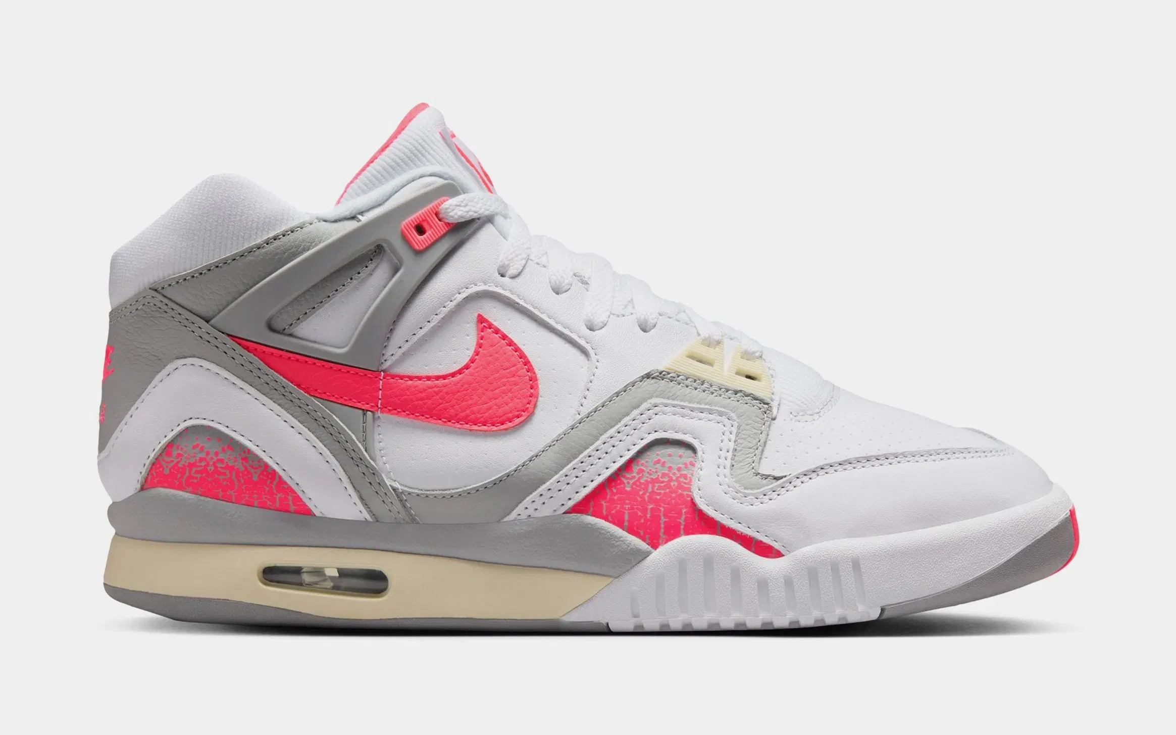 Nike Air Tech Challenge 2 Racer Pink Mens Basketball Shoes (White/Racer Pink/Light Smoke Grey/Coconut Milk)