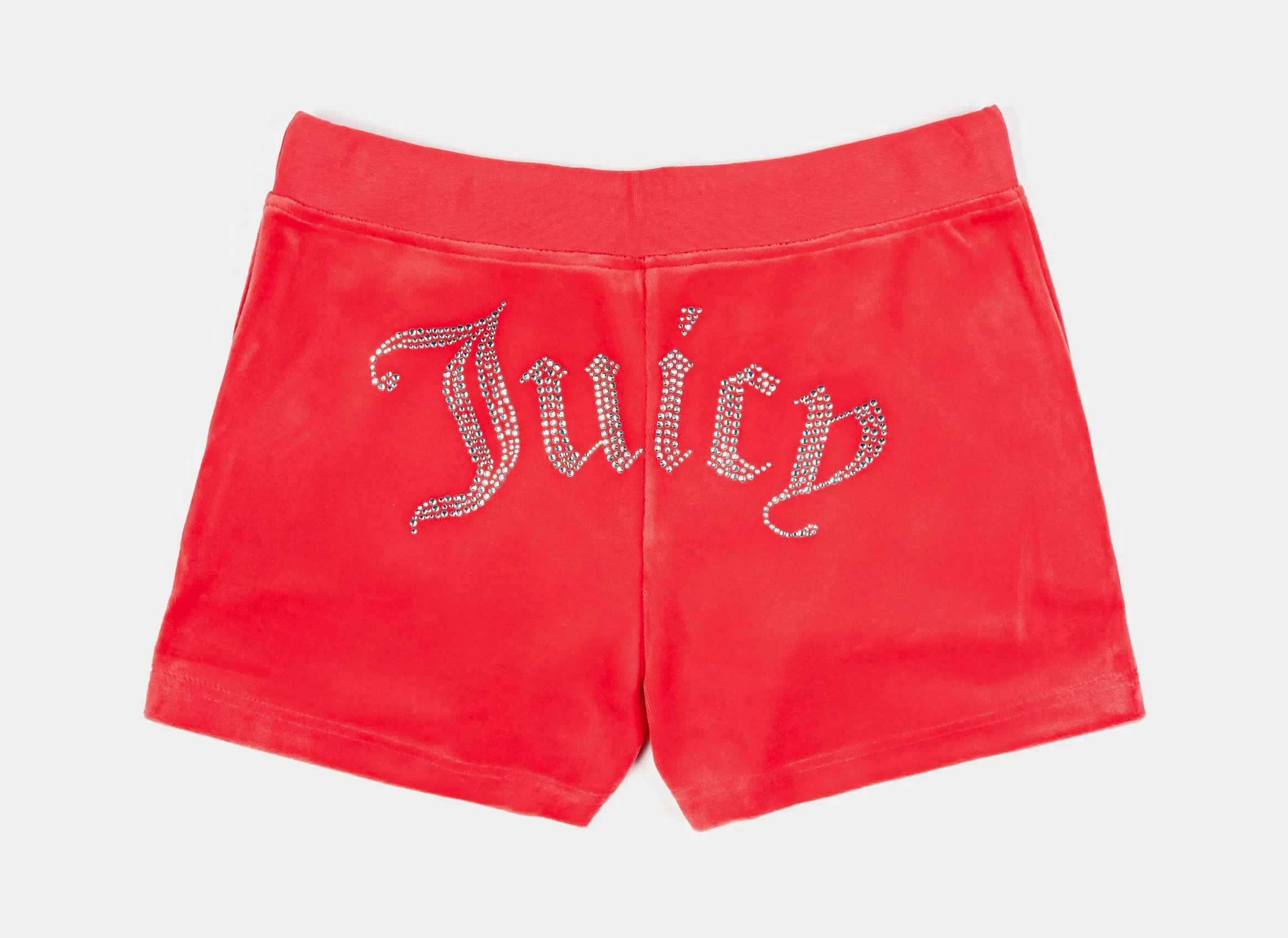 Juicy Couture Hotfix Velour Womens Shorts (Red)
