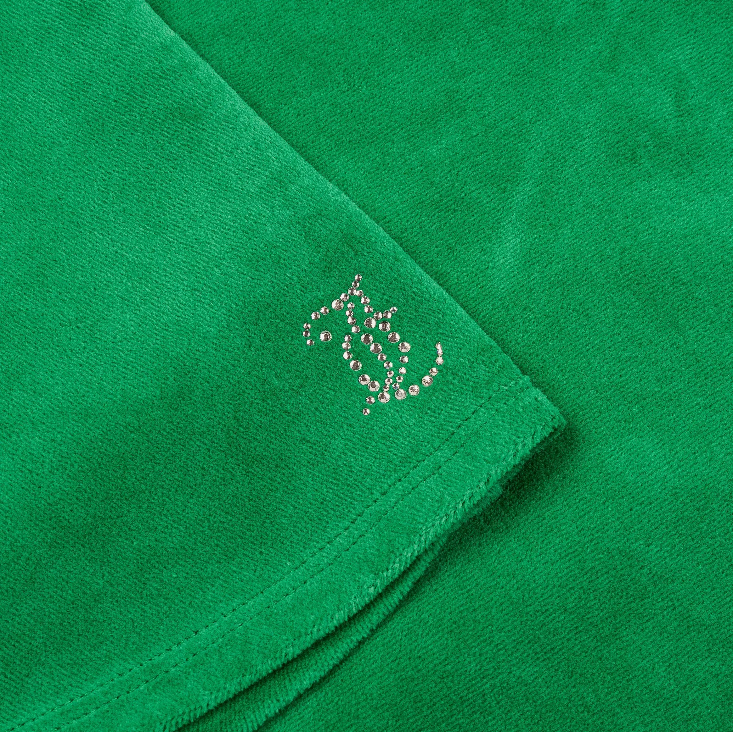 Juicy Couture Hotfix Velour Skater Womens Skirt (Green)