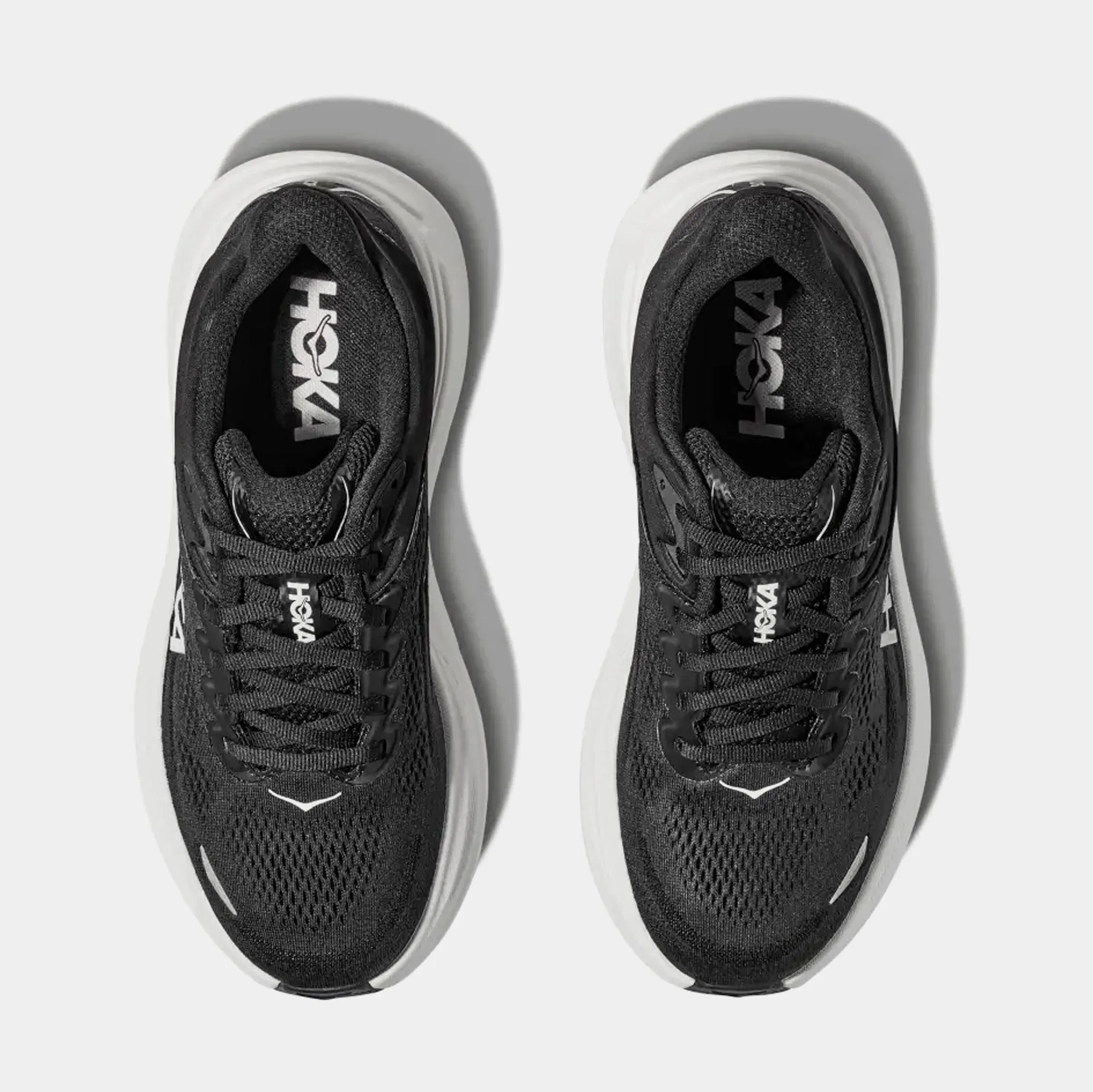 Hoka Bondi 9 Mens Running Shoes (Black/White/Black)