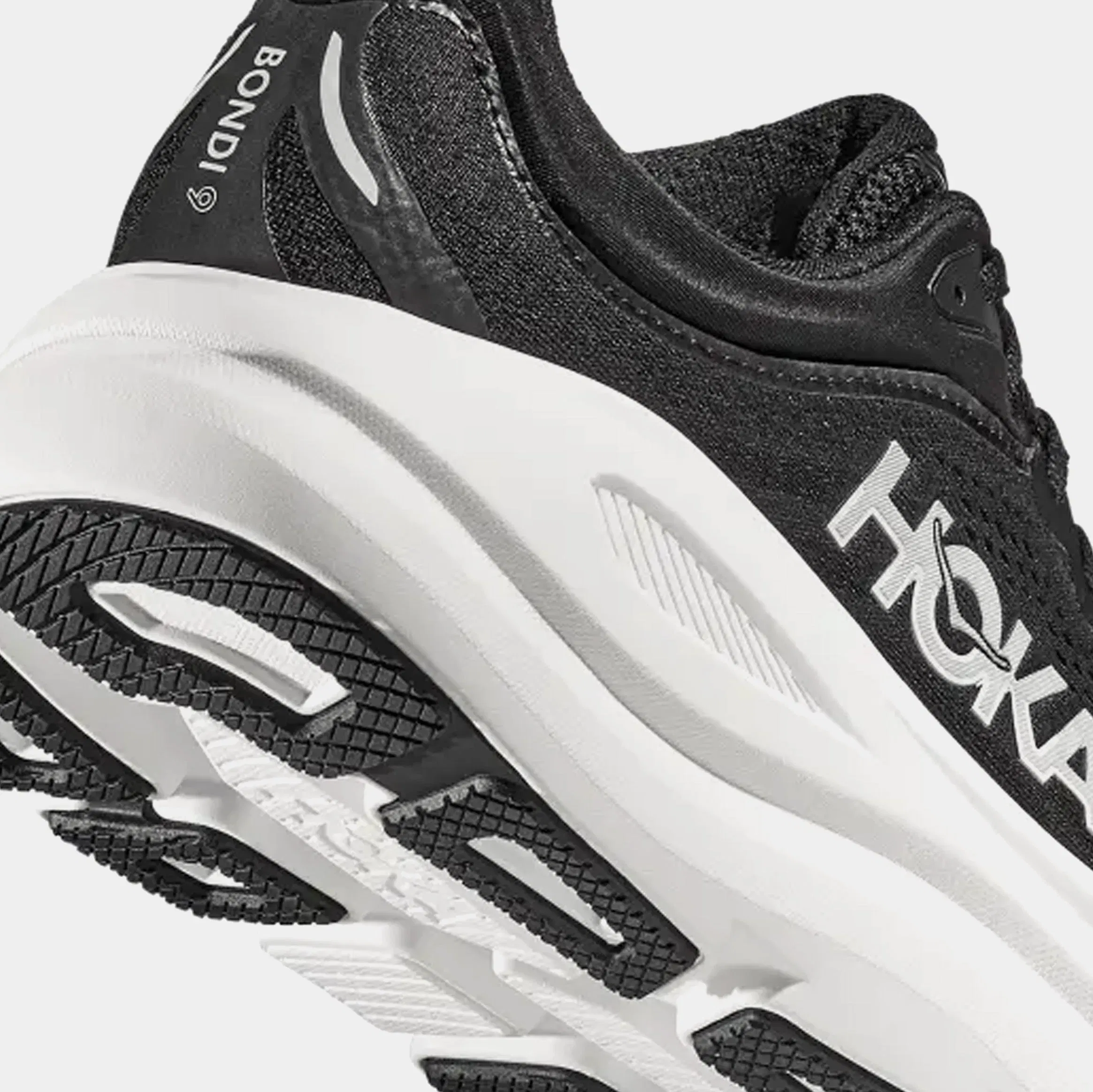 Hoka Bondi 9 Mens Running Shoes (Black/White/Black)