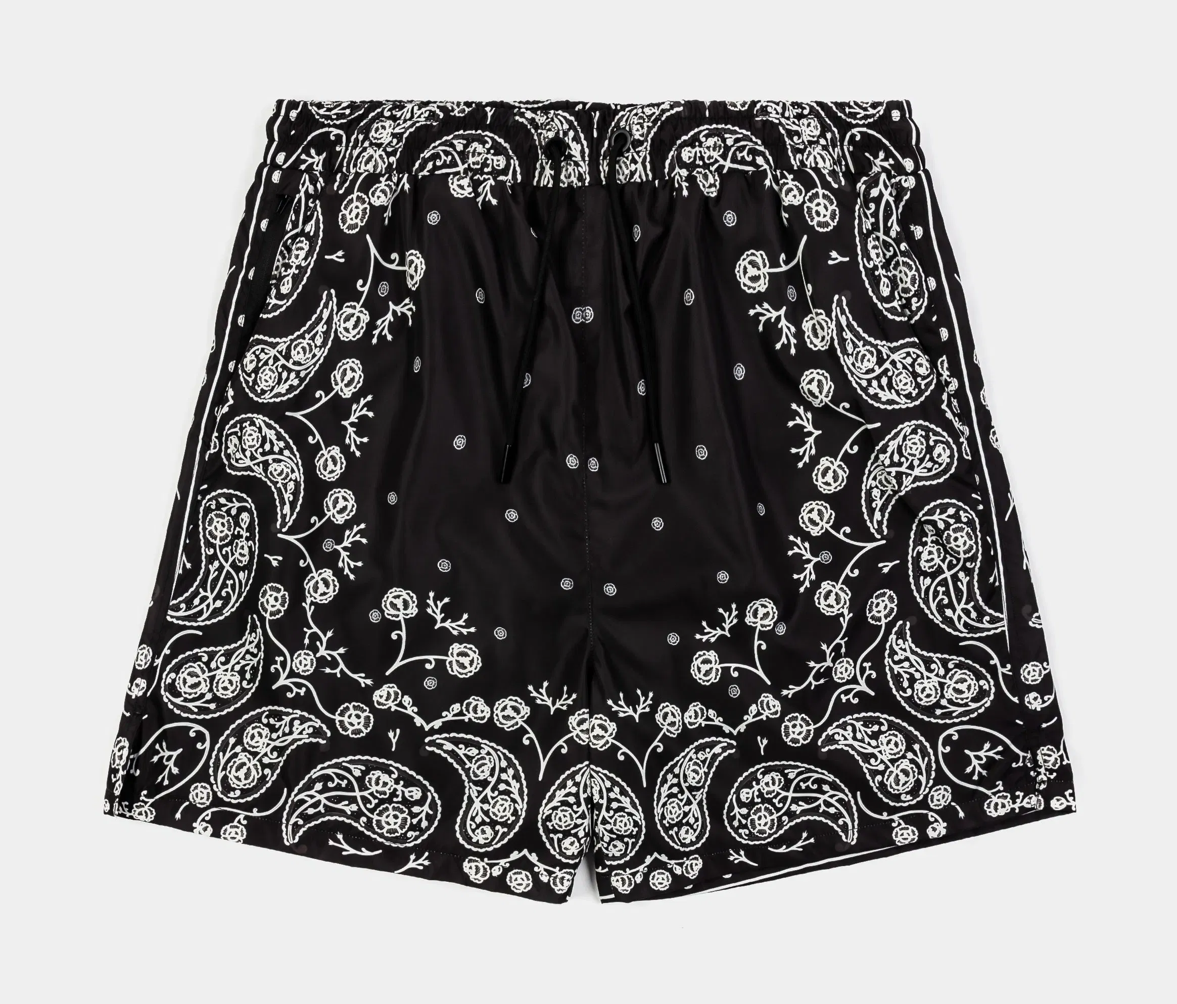 MAISON ARTICLE Black Rose Paisley Hybrid Mens Shorts (Black/White)