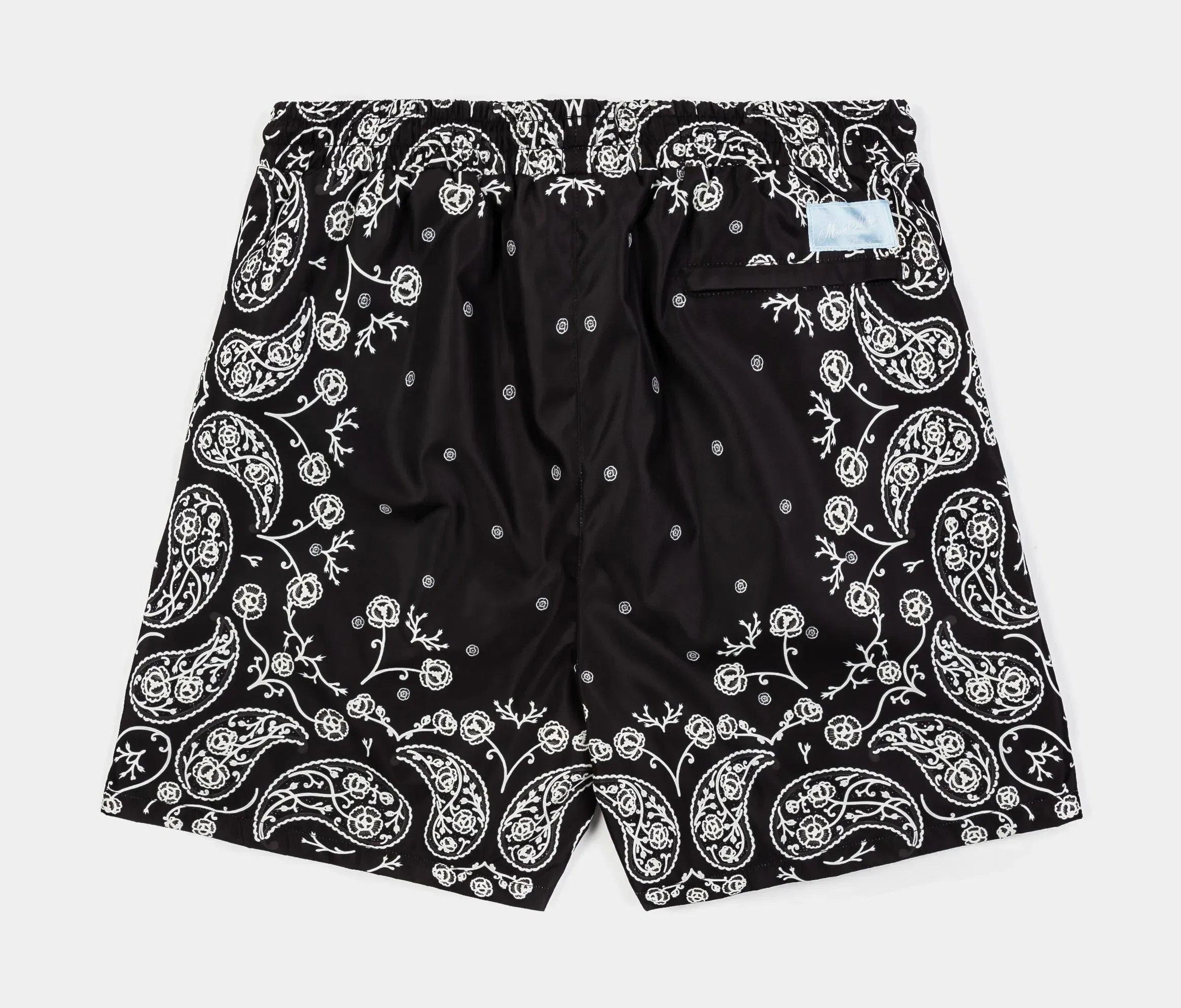 MAISON ARTICLE Black Rose Paisley Hybrid Mens Shorts (Black/White)