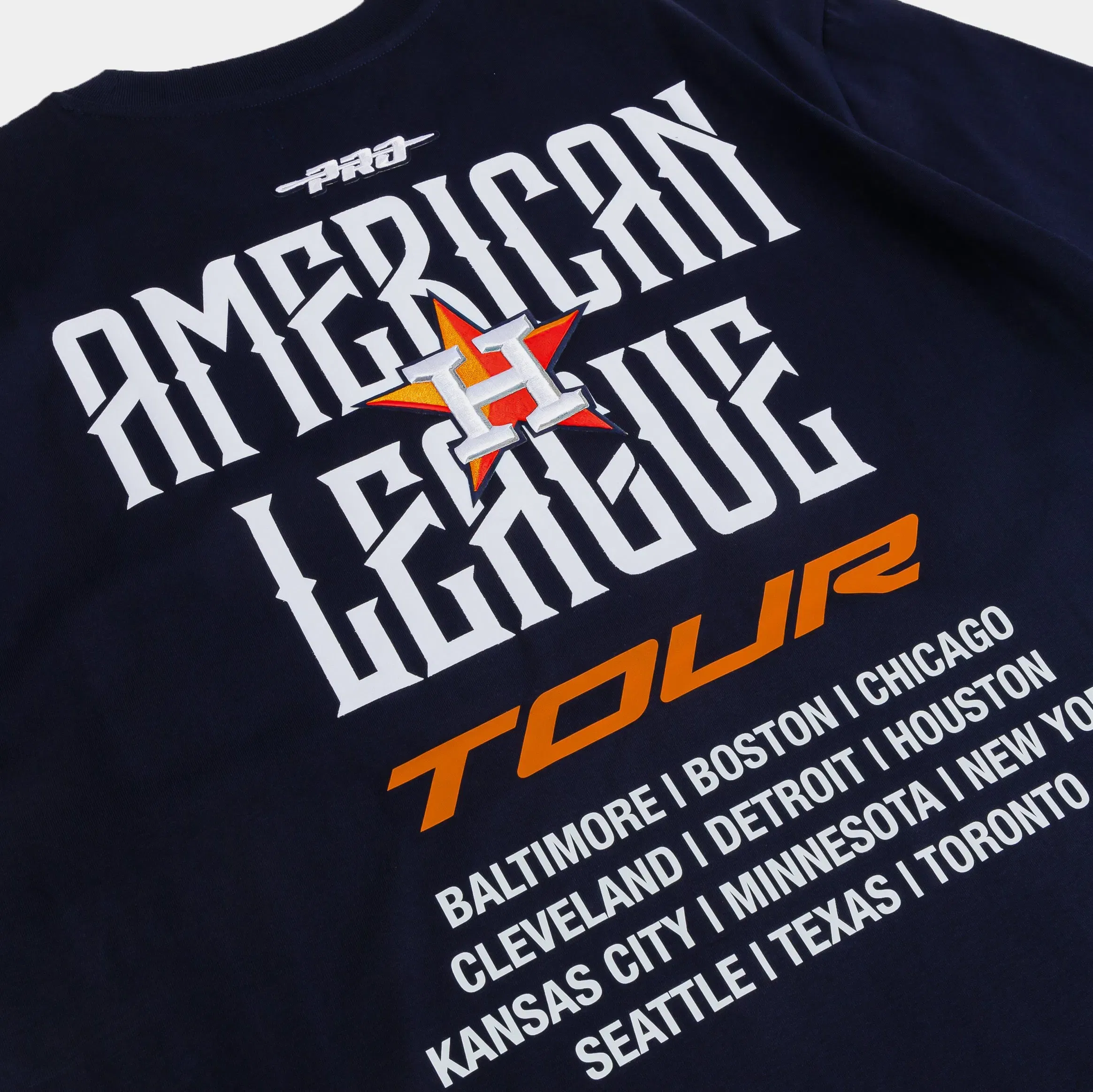 PRO STANDARD Houston Astros City Tour Mens Short Sleeve Shirt (Navy/Orange)