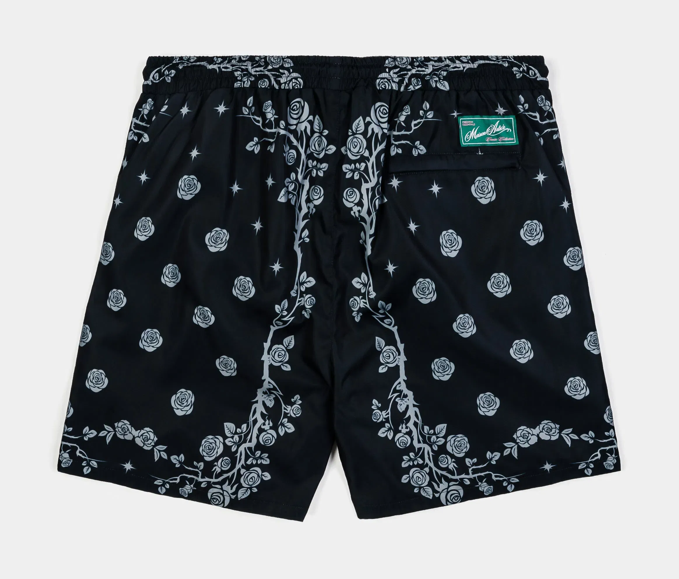MAISON ARTICLE Rose Guadalupe Mesh Mens Shorts (Black/Grey)