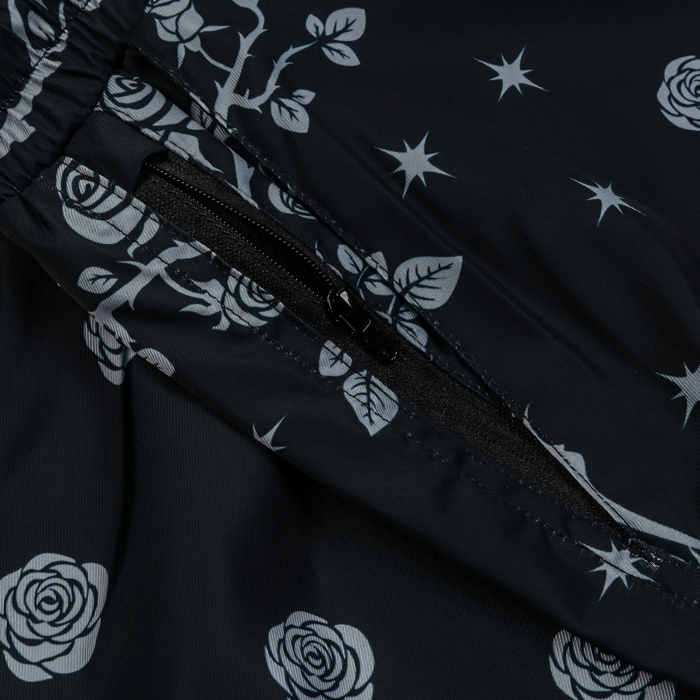 MAISON ARTICLE Rose Guadalupe Mesh Mens Shorts (Black/Grey)