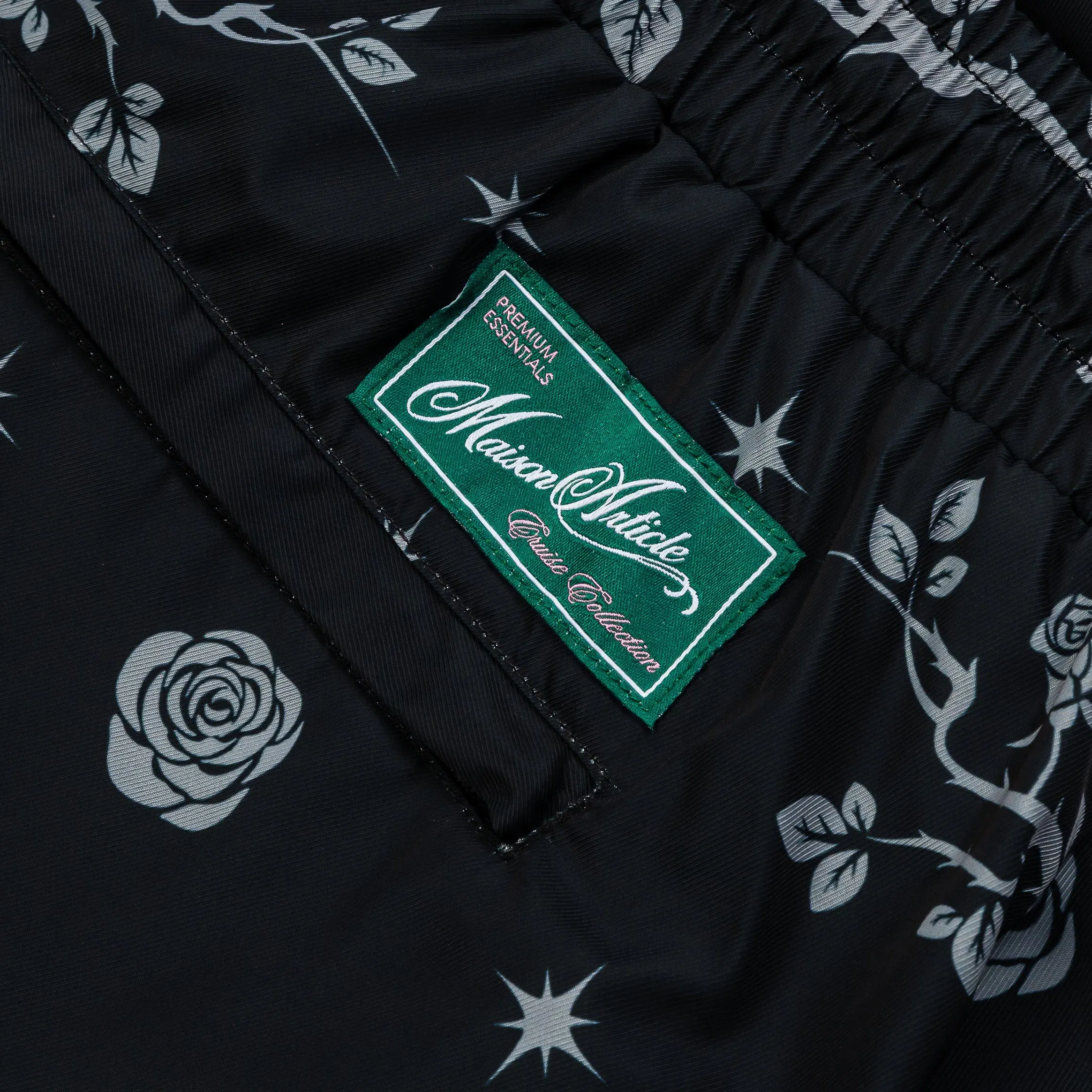 MAISON ARTICLE Rose Guadalupe Mesh Mens Shorts (Black/Grey)