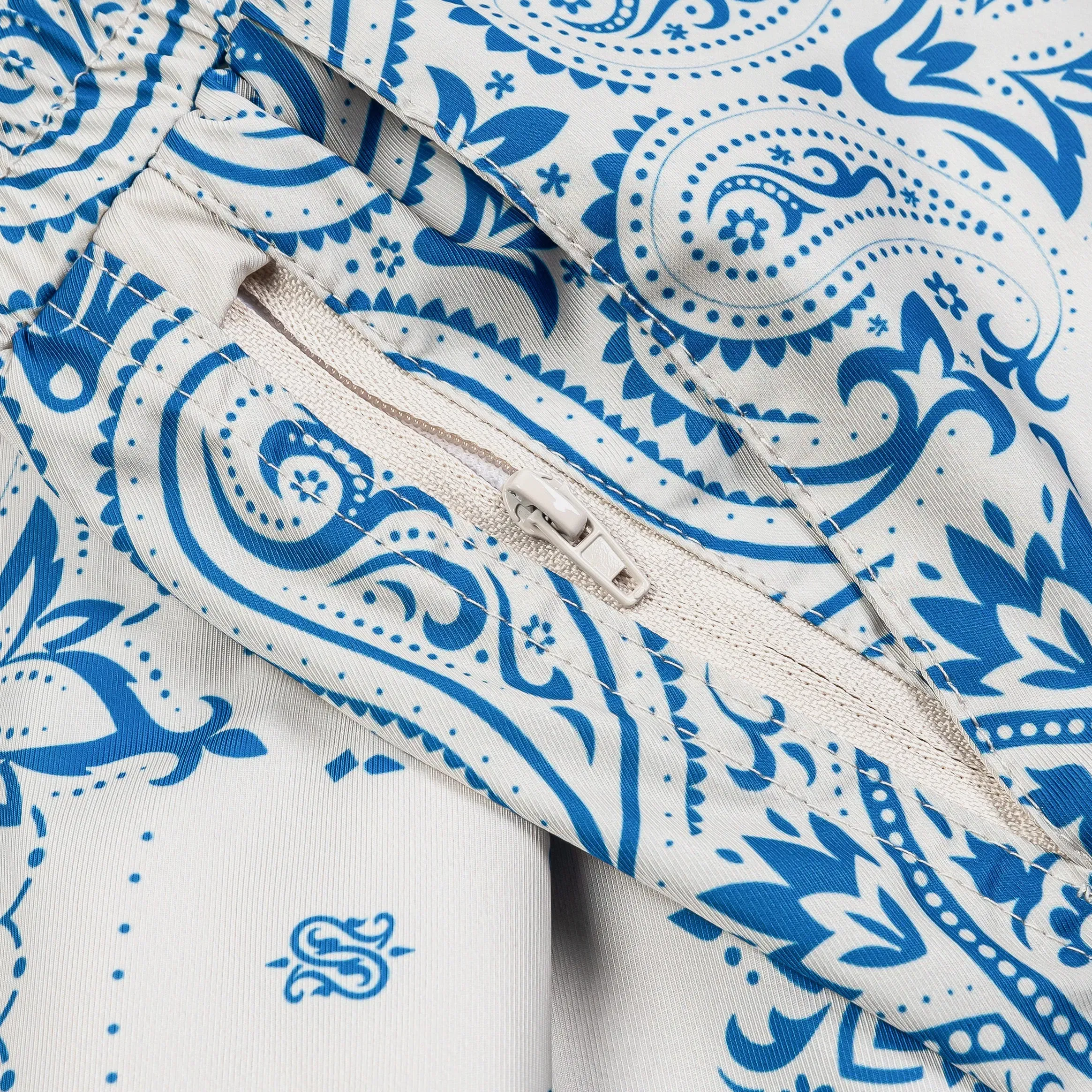 MAISON ARTICLE Bandana Hybrid Mens Shorts (Blue/Beige)