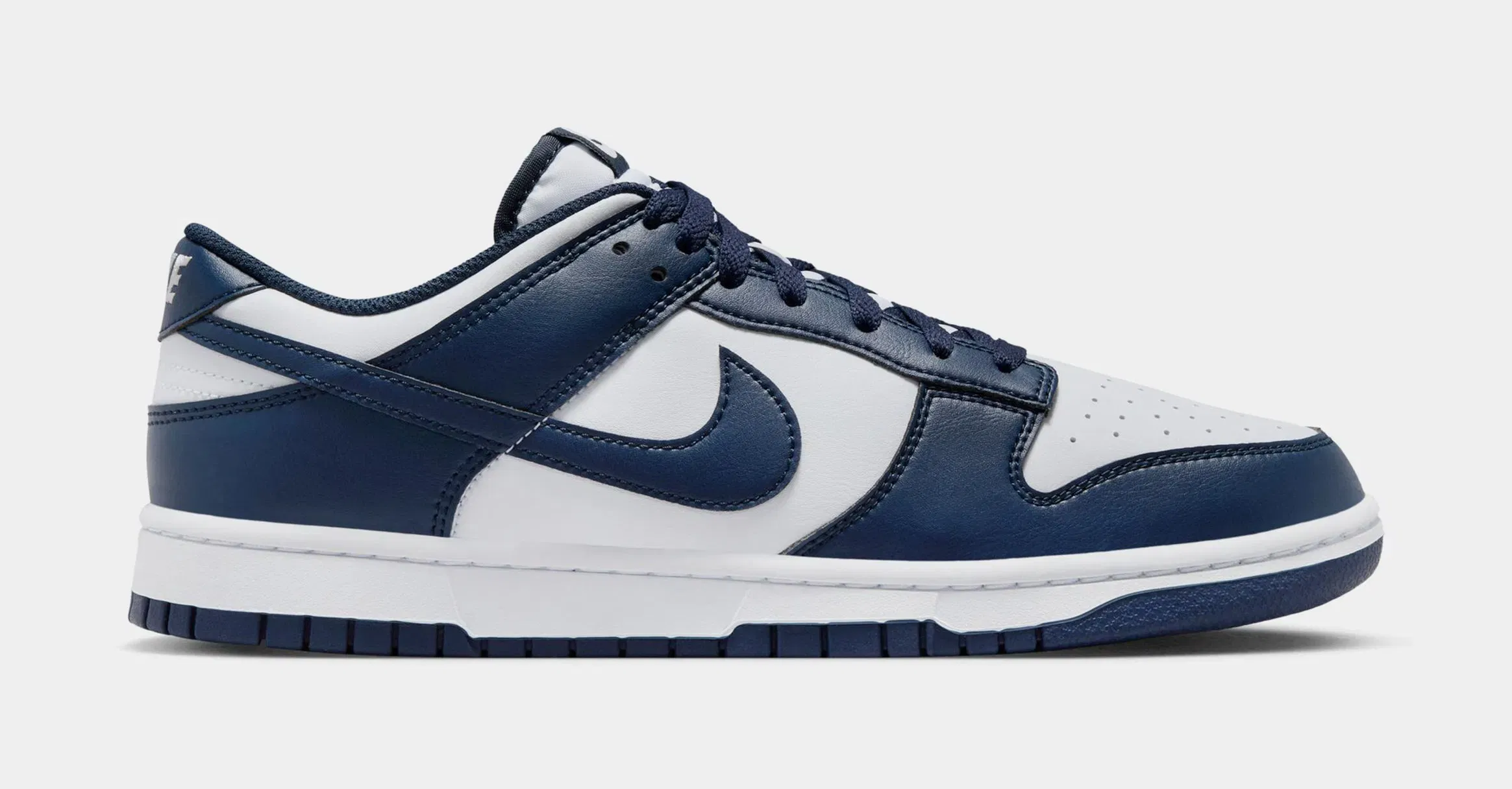 Nike Dunk Low Mens Lifestyle Shoes (Midnight Navy/White)