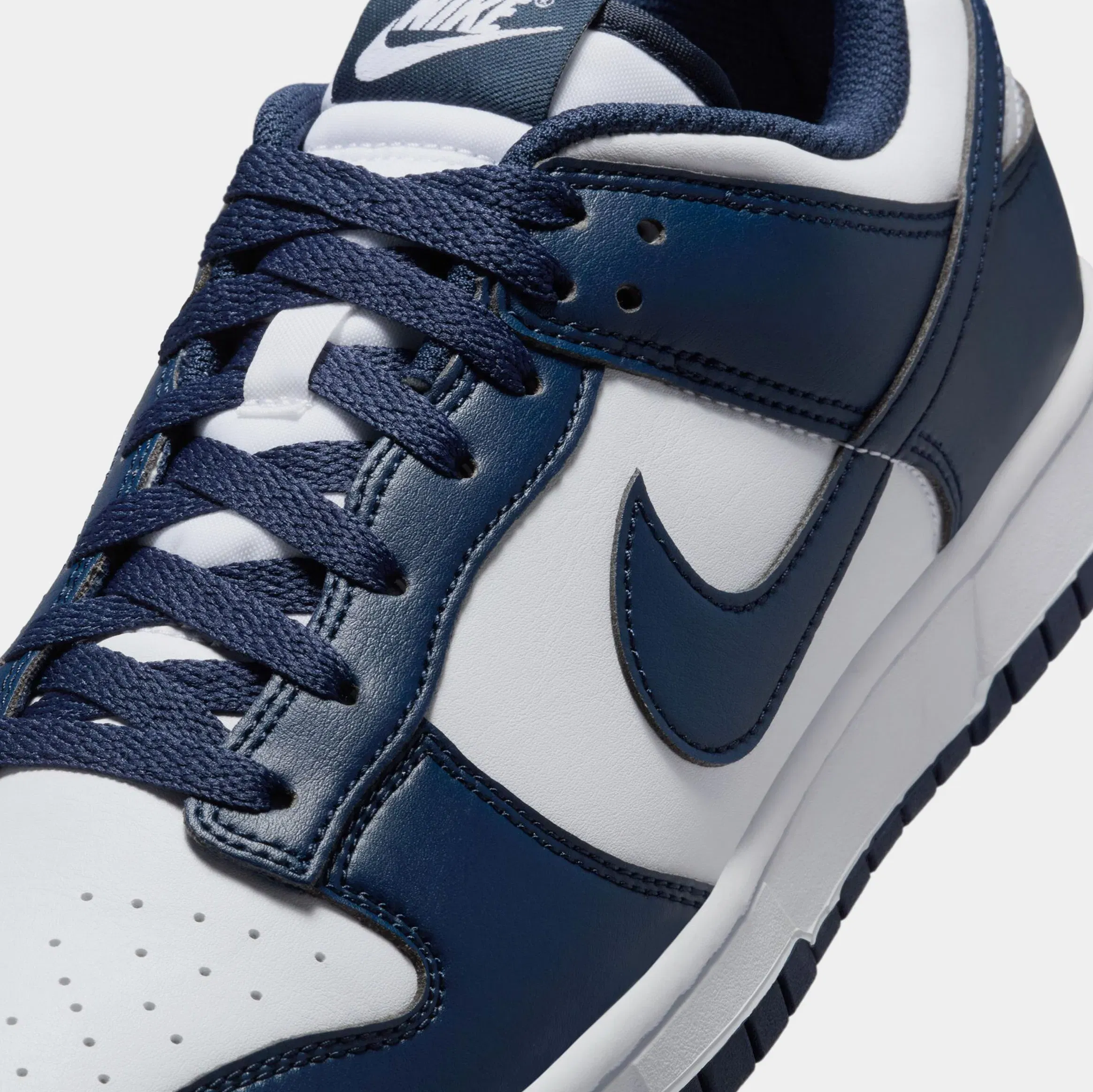 Nike Dunk Low Mens Lifestyle Shoes (Midnight Navy/White)