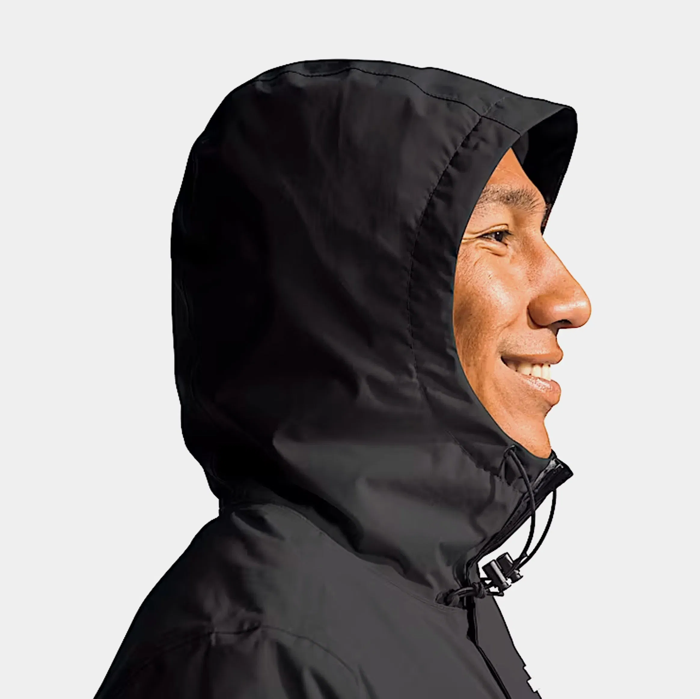 The North Face Antora Rain Zip Up Mens Jacket (Black/White)