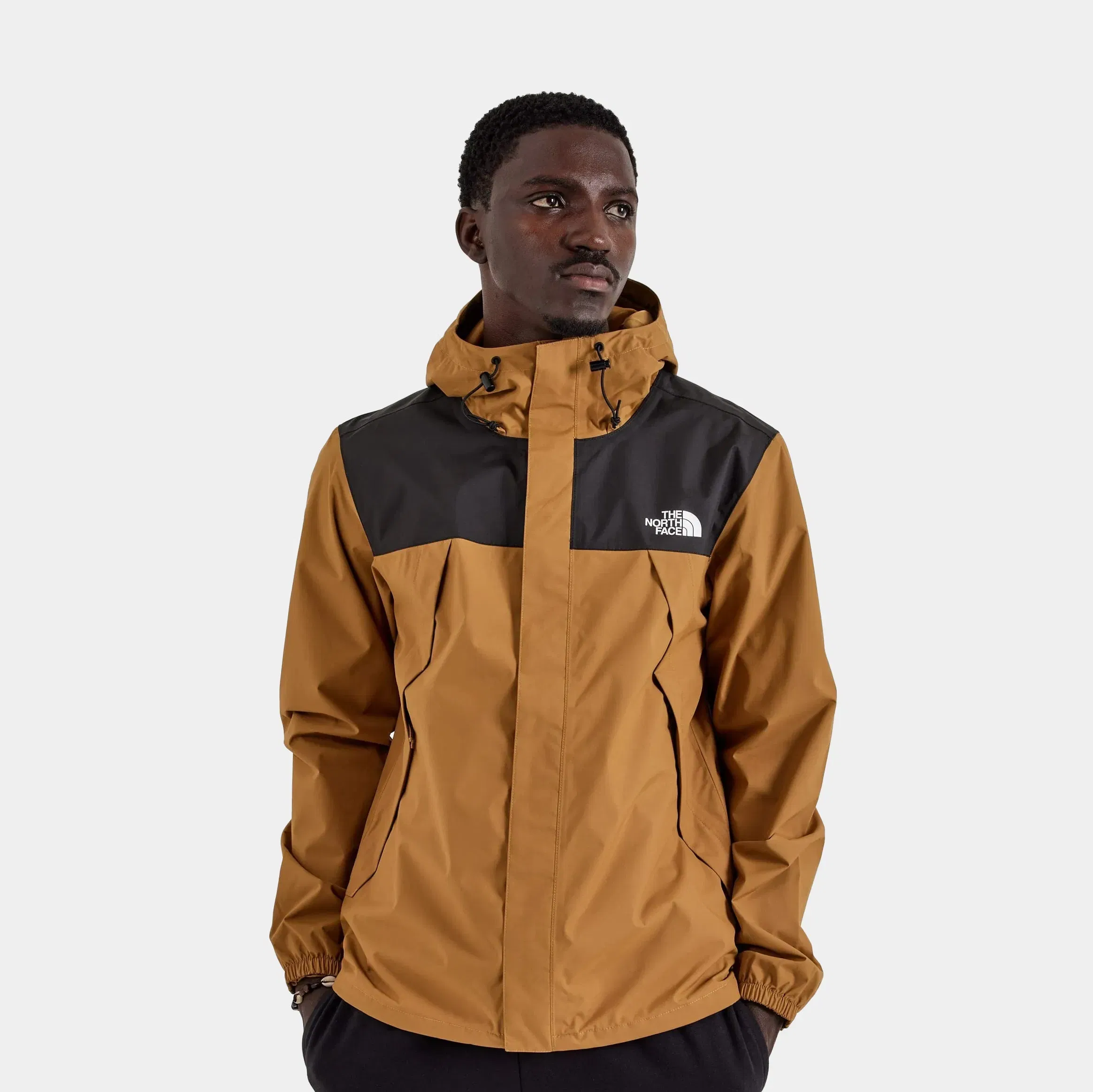 The North Face Antora Rain Zip Up Mens Jacket (Brown/Black)