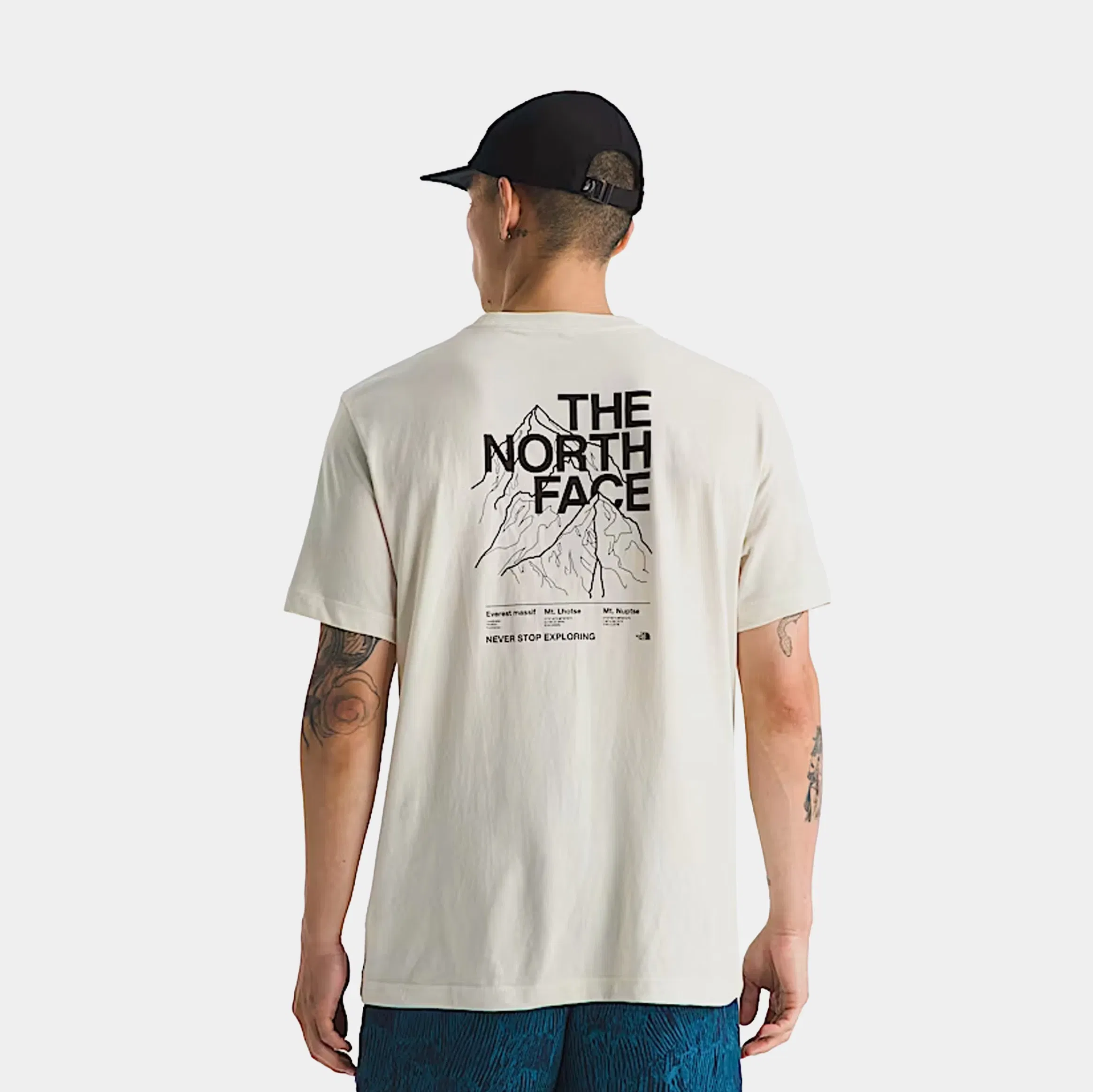 The North Face Evolution Half Dome Graphic Mens Short Sleeve Shirt (White Dune)