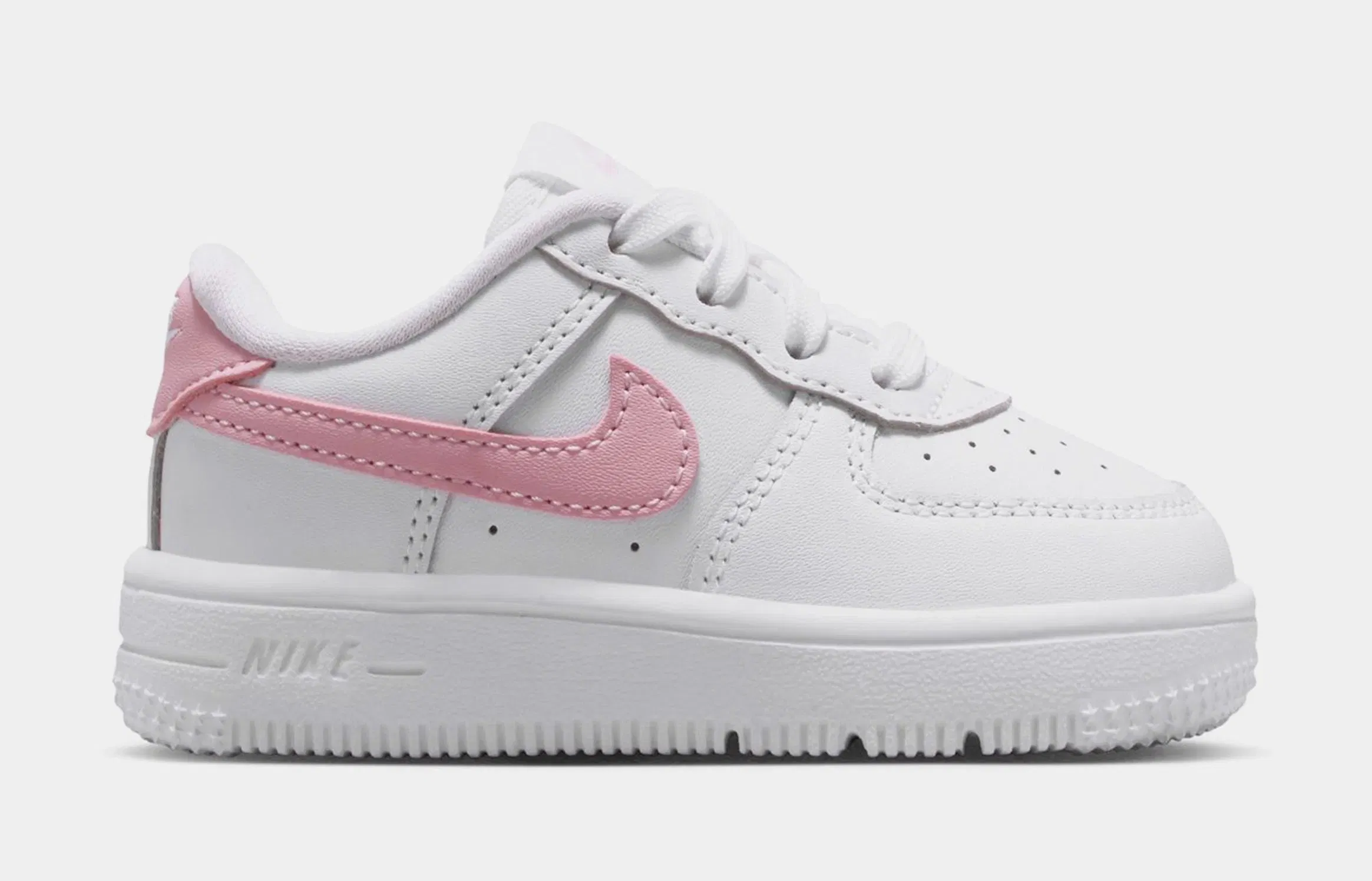 Nike Air Force 1 Low Infant Toddler Lifestyle Shoes (White/Medium Soft Pink/White)