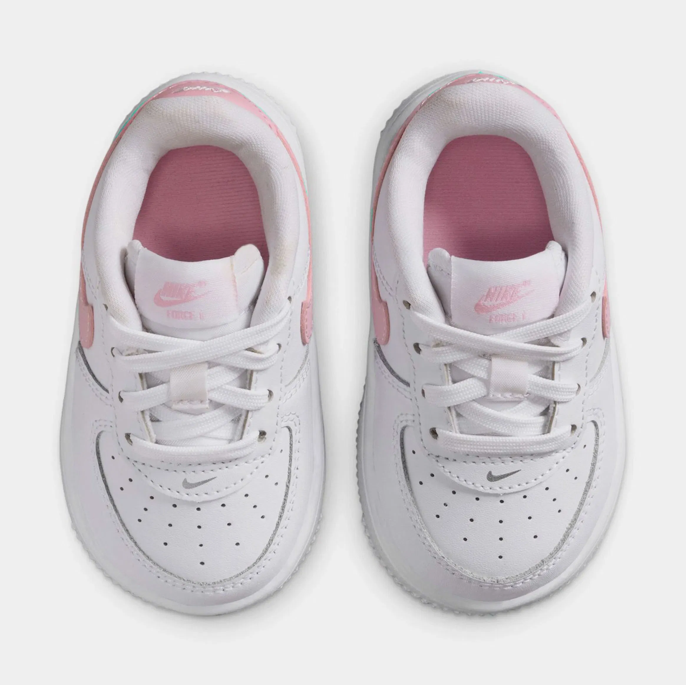 Nike Air Force 1 Low Infant Toddler Lifestyle Shoes (White/Medium Soft Pink/White)