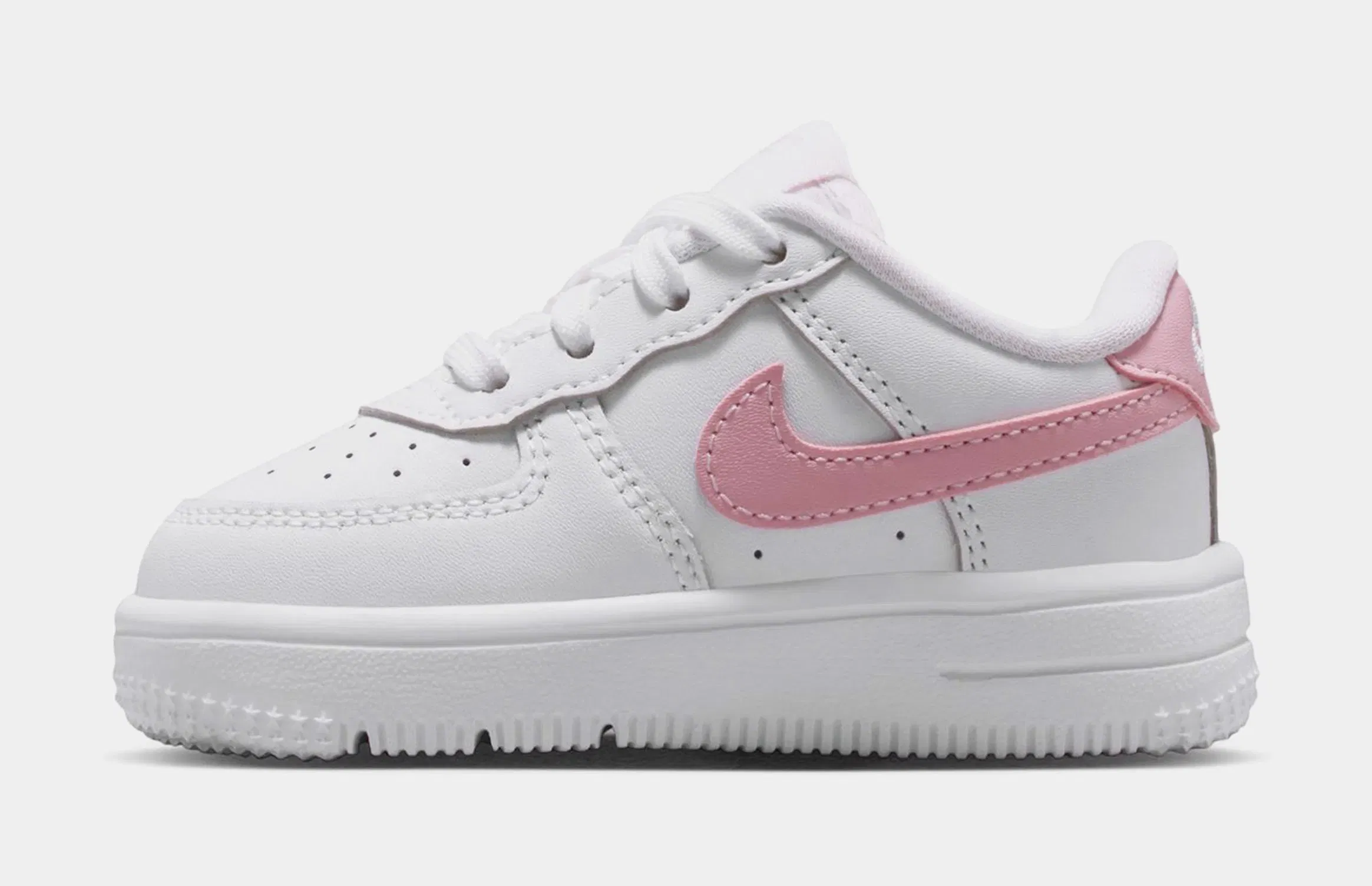 Nike Air Force 1 Low Infant Toddler Lifestyle Shoes (White/Medium Soft Pink/White)