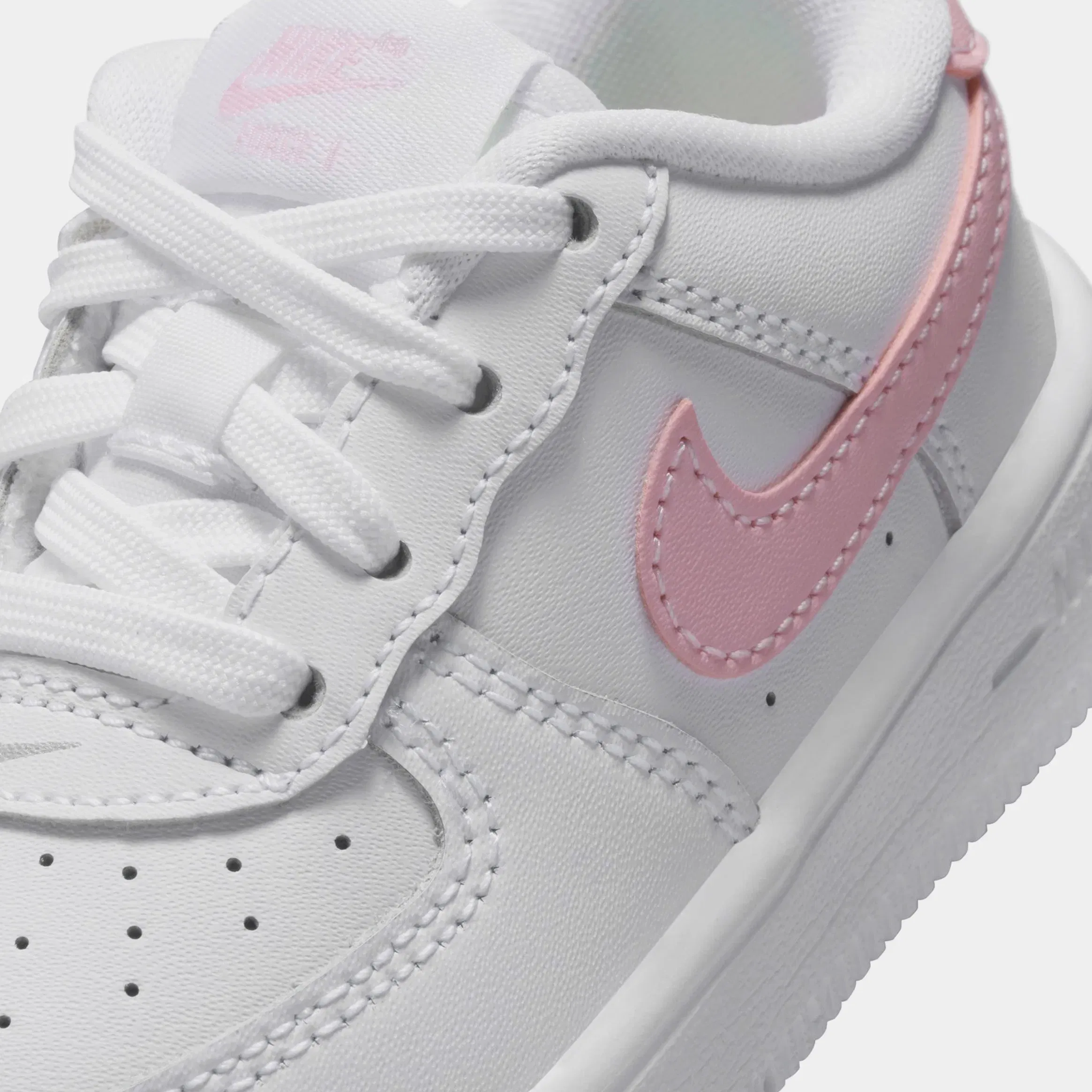 Nike Air Force 1 Low Infant Toddler Lifestyle Shoes (White/Medium Soft Pink/White)