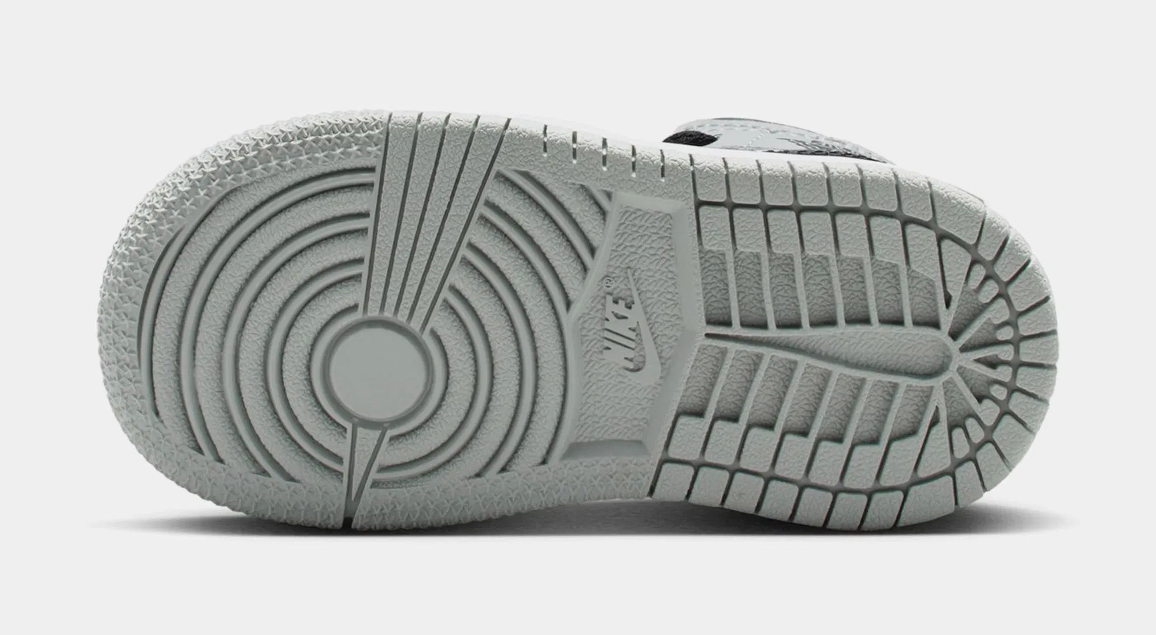 Air Jordan 1 Mid Infant Toddler Lifestyle Shoes (White/Light Smoke Grey/Black)