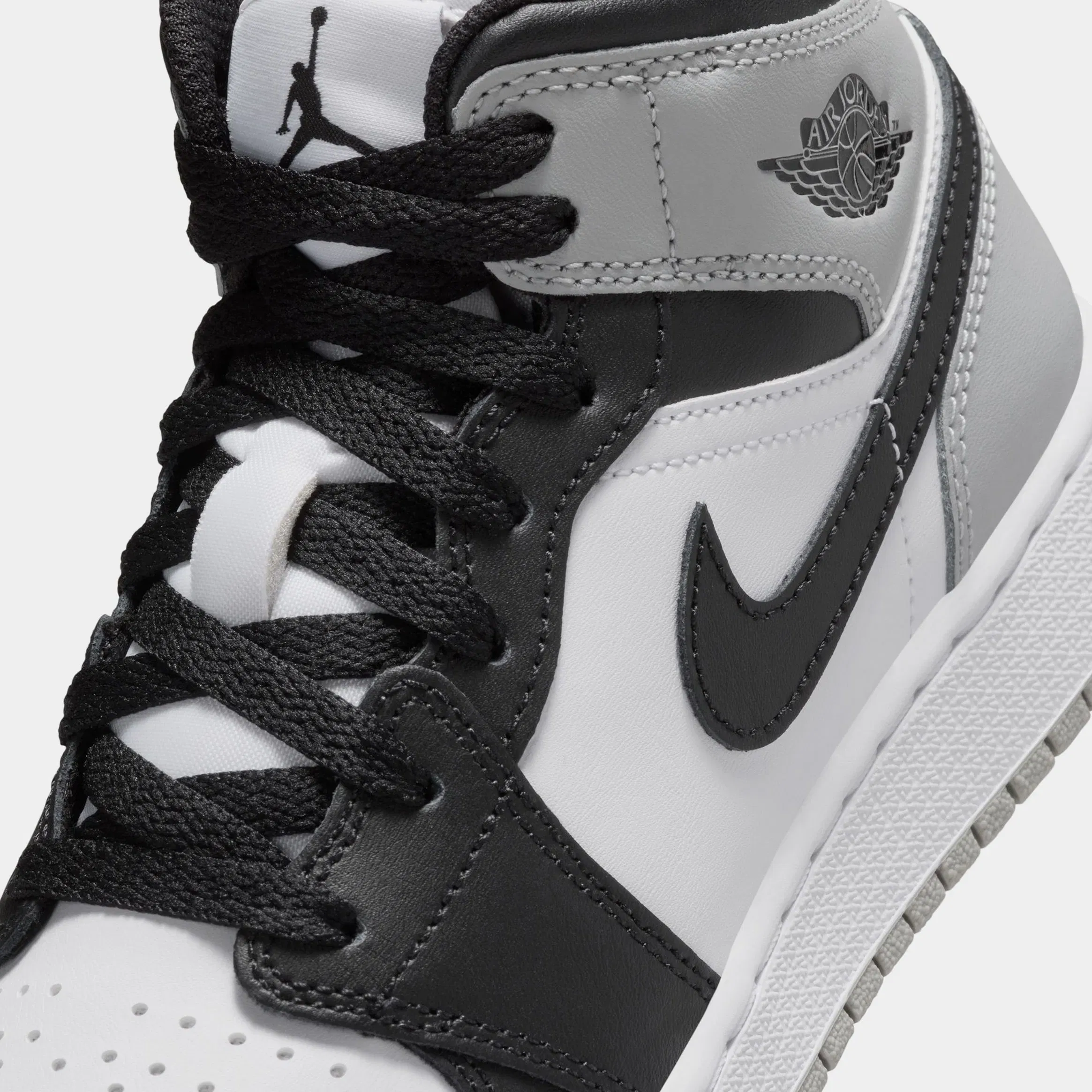 Air Jordan 1 Mid Grade School Lifestyle Shoes (White/Black/Rust/Pin)