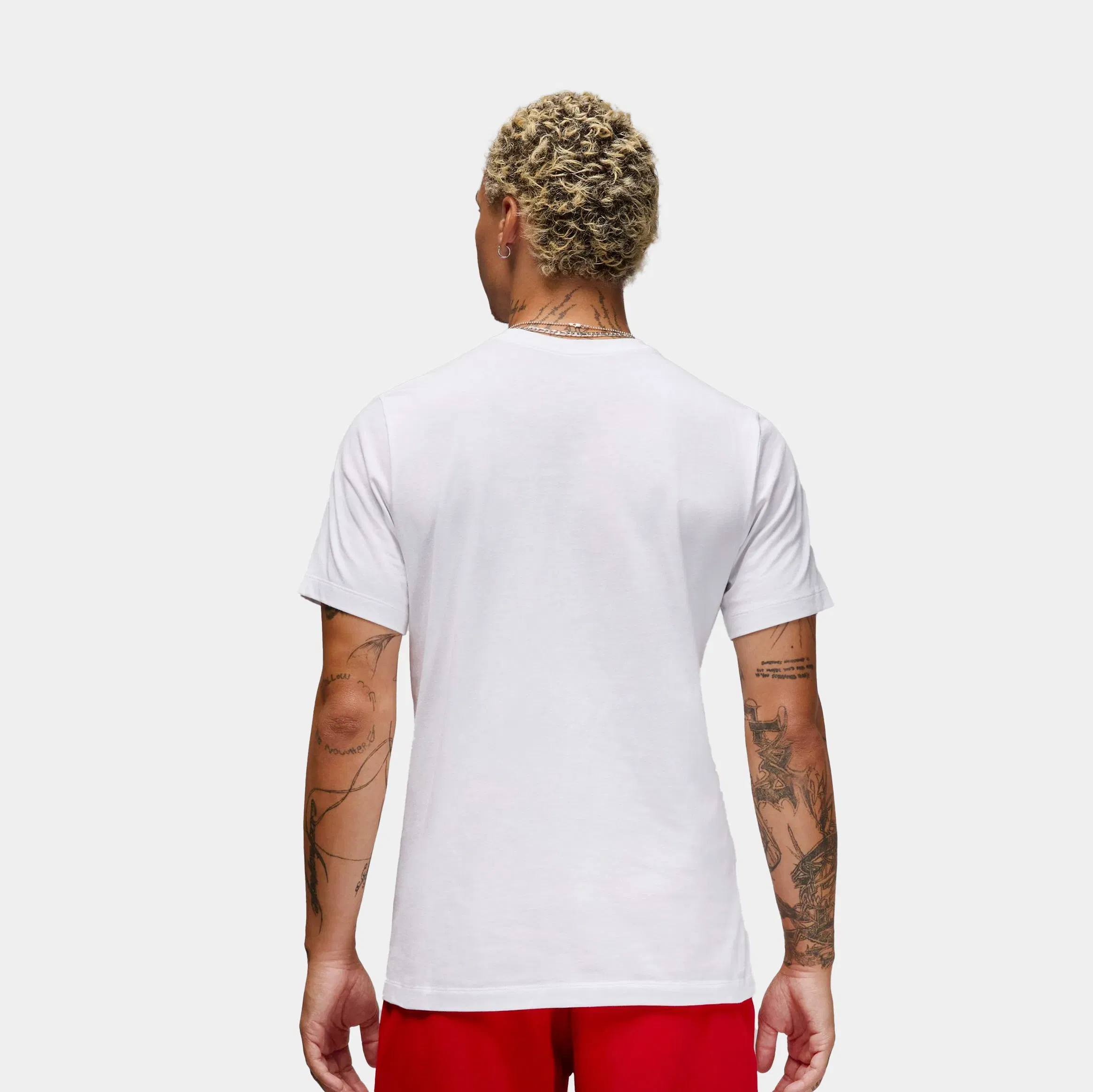 Air Jordan City 88 Crew Mens Short Sleeve Shirt (White/Gym Red/Gym Red)