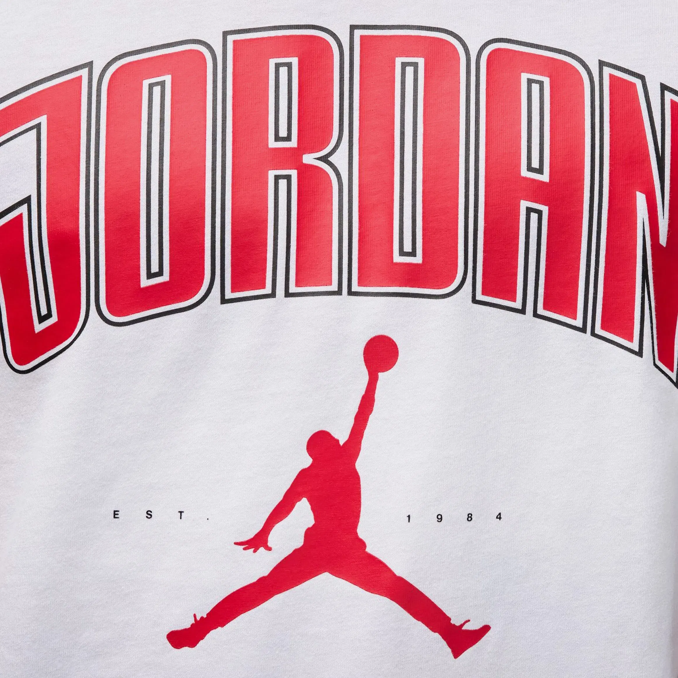 Air Jordan City 88 Crew Mens Short Sleeve Shirt (White/Gym Red/Gym Red)