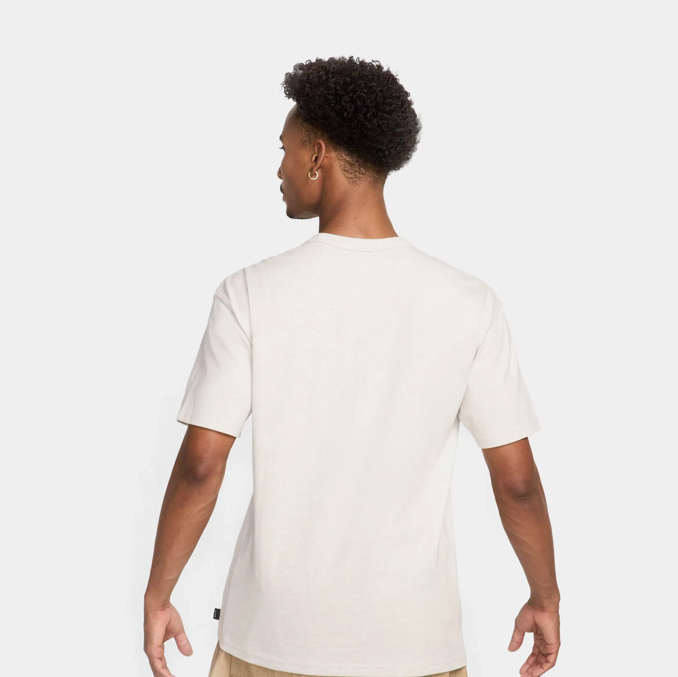 Nike NSW Premium Essentials Mens Short Sleeve Shirt (Light Bone/Heather)