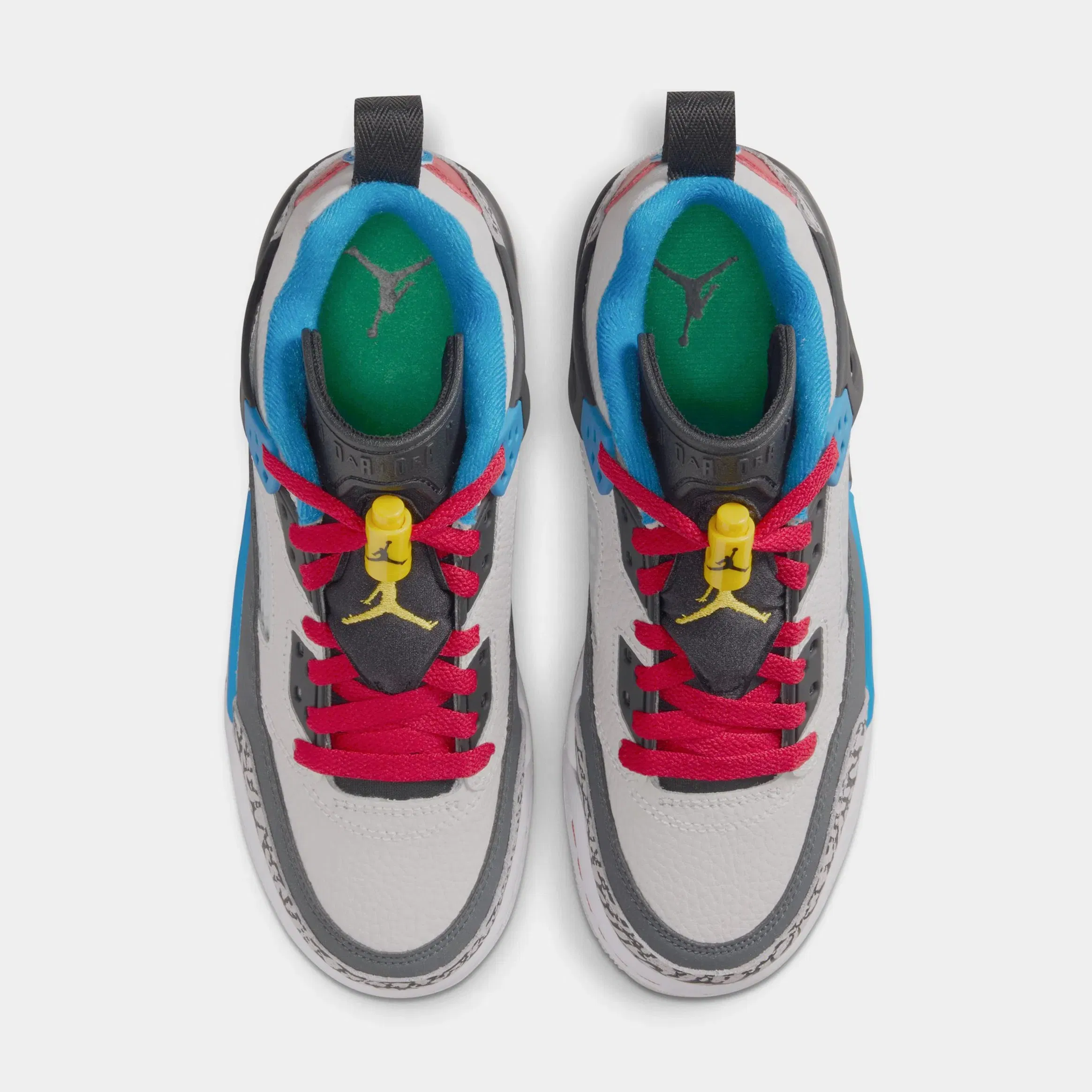 Air Jordan Spizike Low SE Grade School Lifestyle Shoes (Neutral Grey/Surf Blue/Dark Shadow/Varsity Maize)