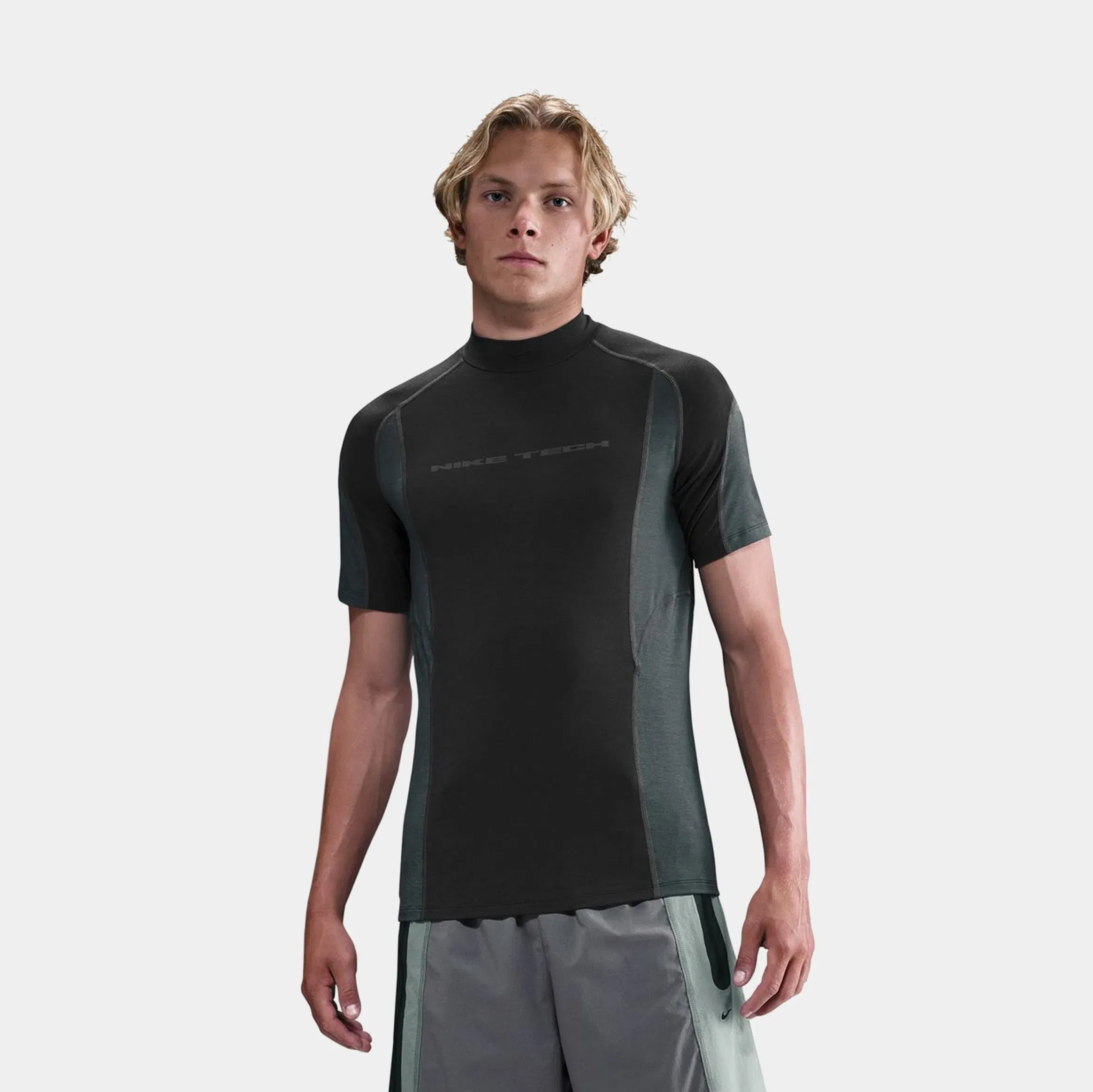 Nike Tech Dri Fit Base Layer Mens Short Sleeve Shirt (Black/Anthracite/Anthracite/Black)