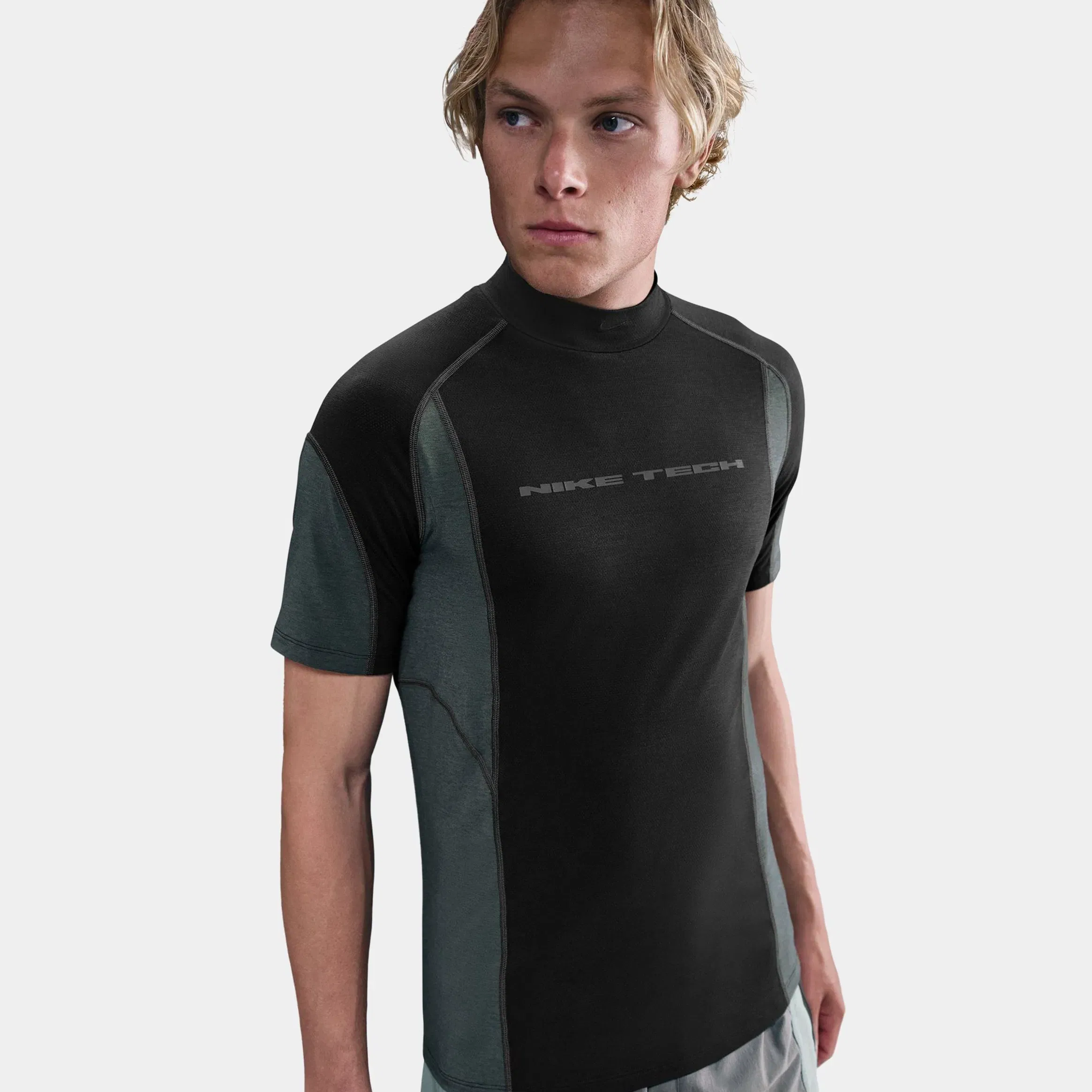 Nike Tech Dri Fit Base Layer Mens Short Sleeve Shirt (Black/Anthracite/Anthracite/Black)