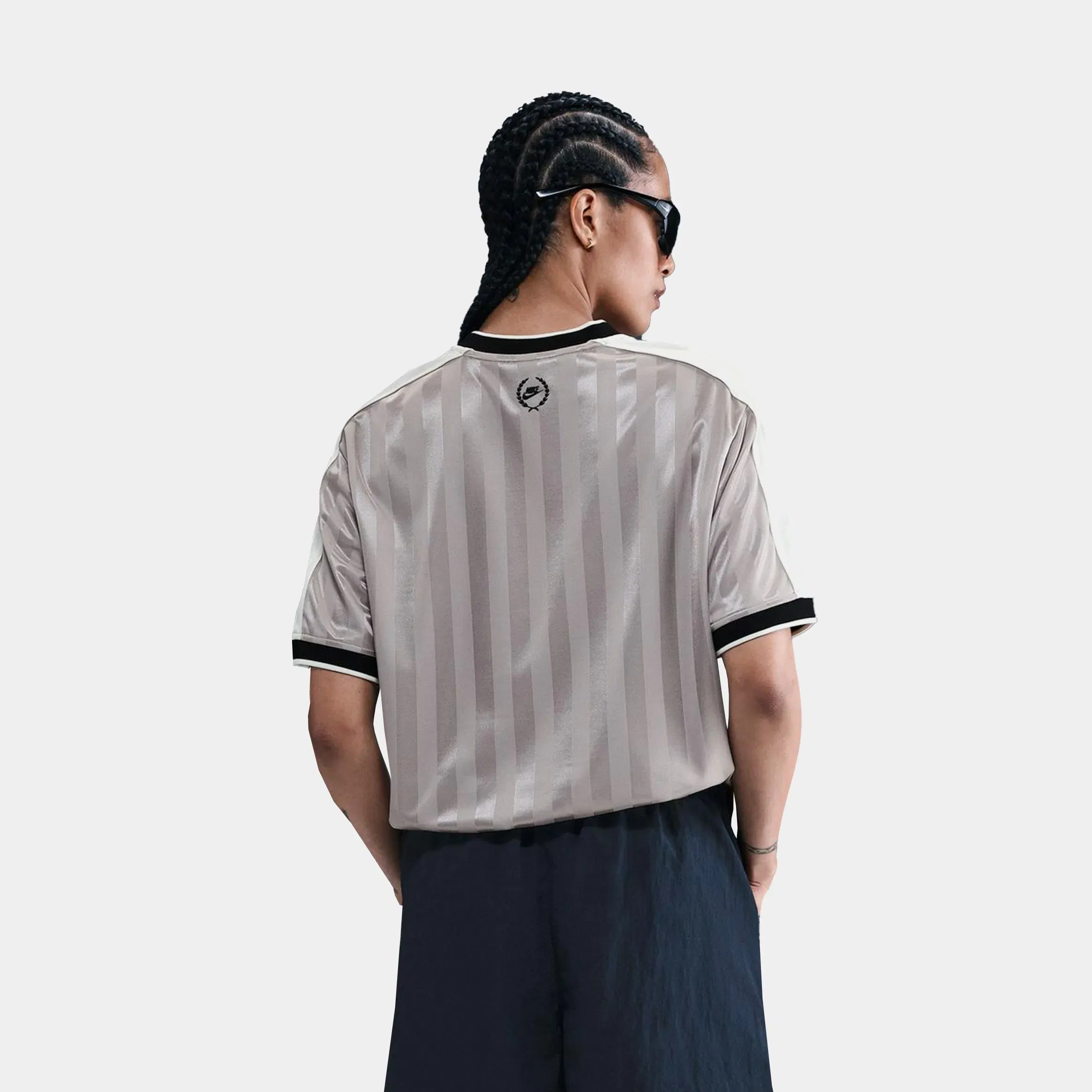 Nike NSW V Neck Top Womens Jersey (College Grey/Sail/Black/Black)