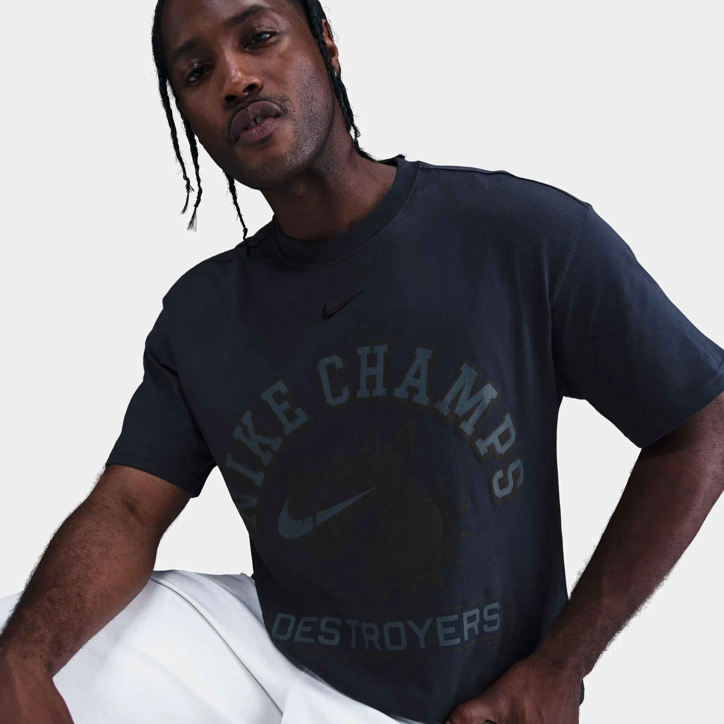 Nike NSW Champs Graphic Mens Short Sleeve Shirt (Navy/Black)