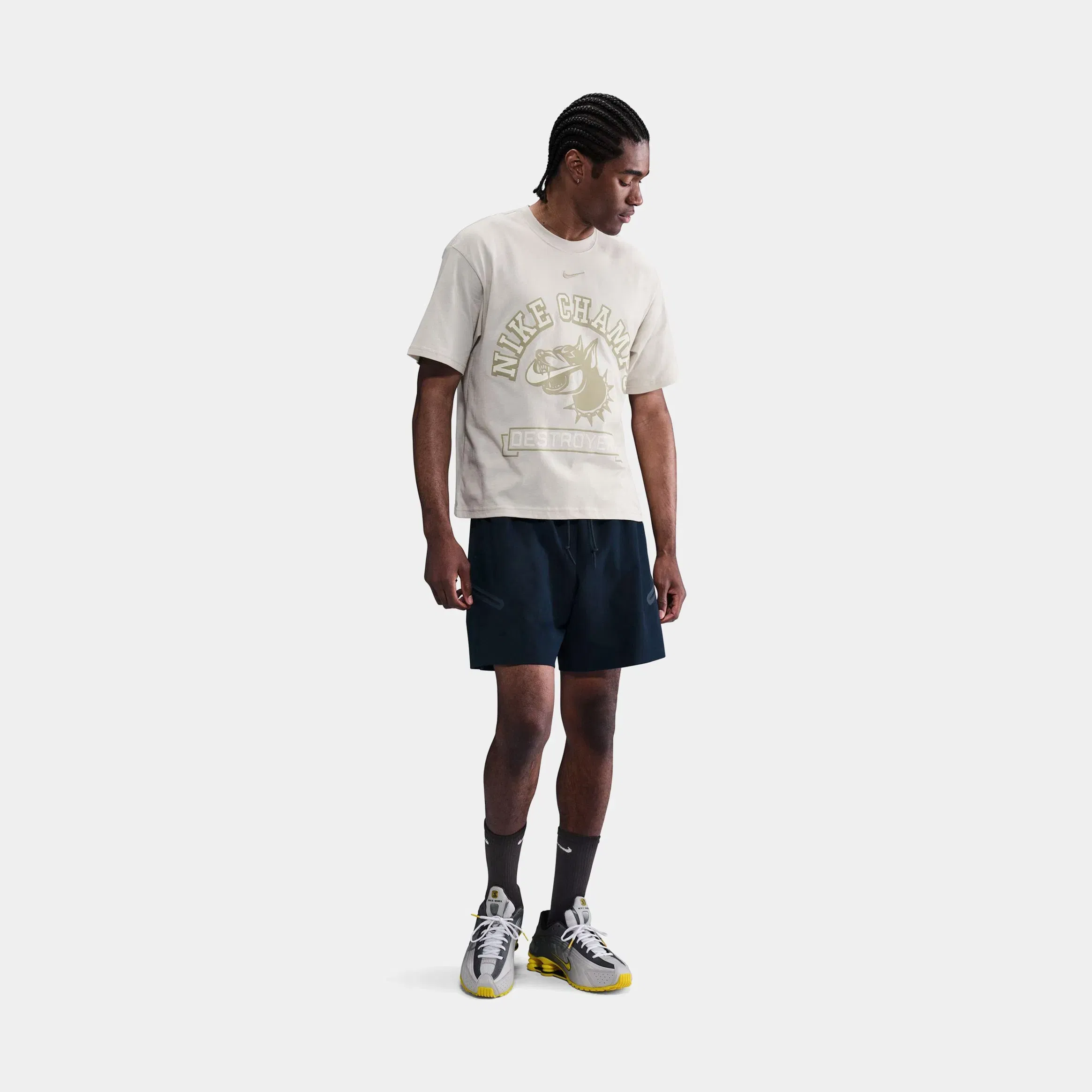 Nike NSW Destroyers Mens Short Sleeve Shirt (Light Bone)