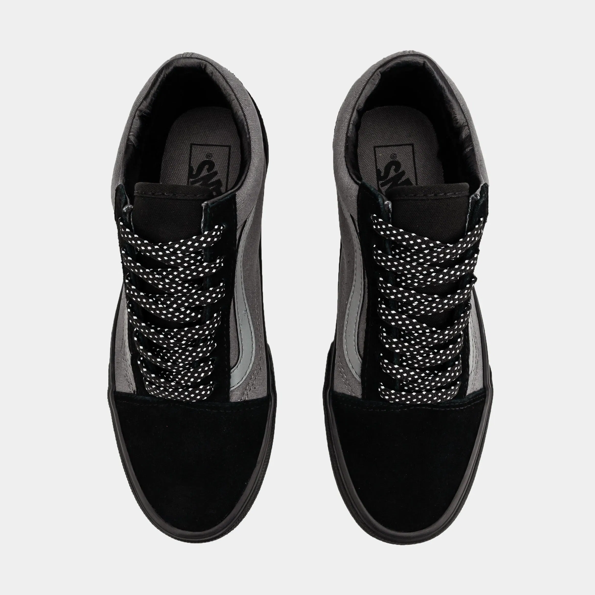 Vans Old Skool Grade School Skate Shoes (Black/Grey)