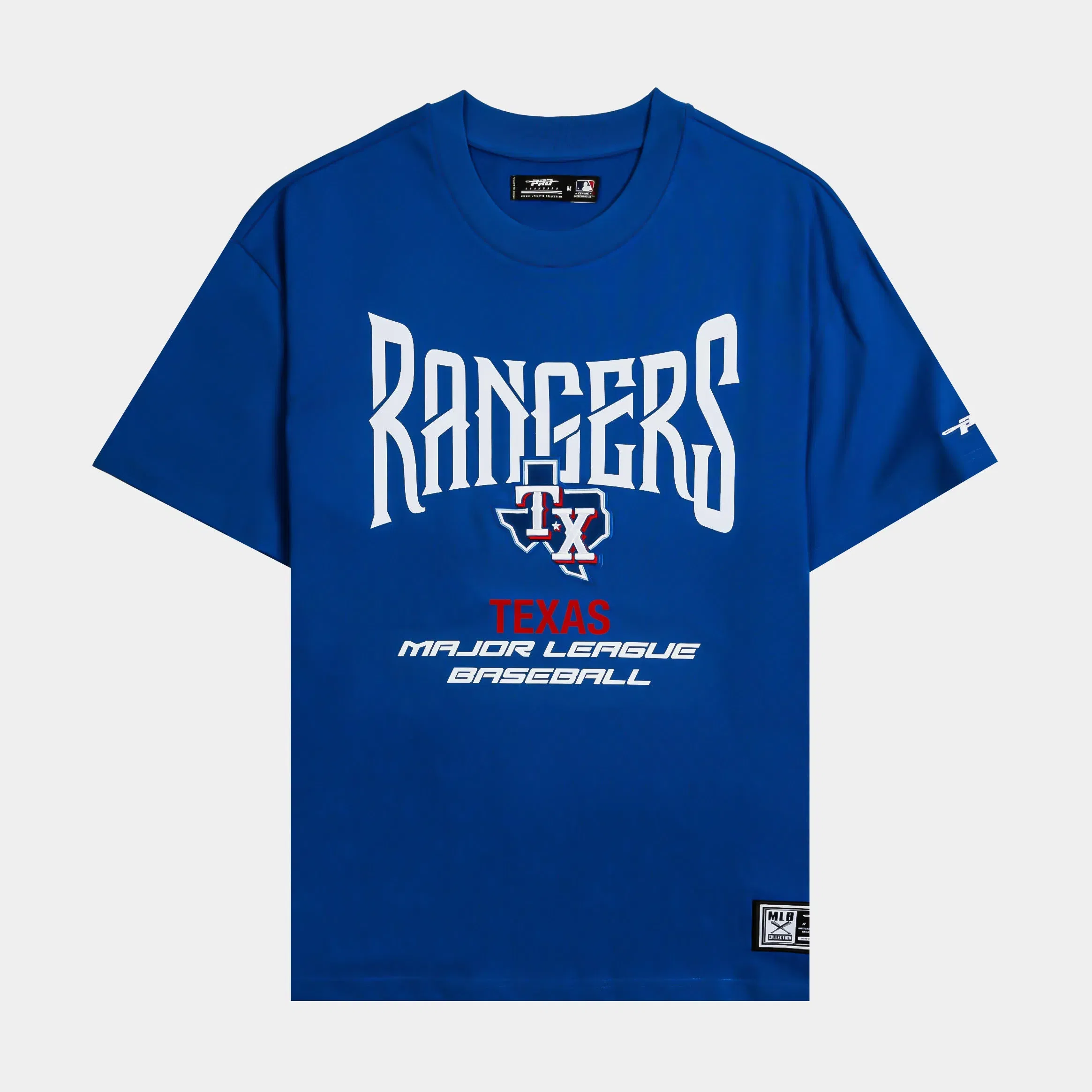 PRO STANDARD Texas Rangers City Tour Mens Short Sleeve Shirt (Blue/White/Red)
