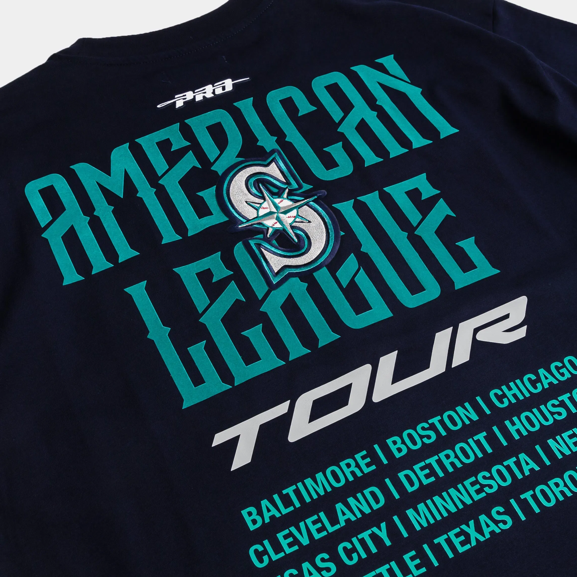 PRO STANDARD Seattle Mariners City Tour Mens Short Sleeve Shirt (Navy/Blue)