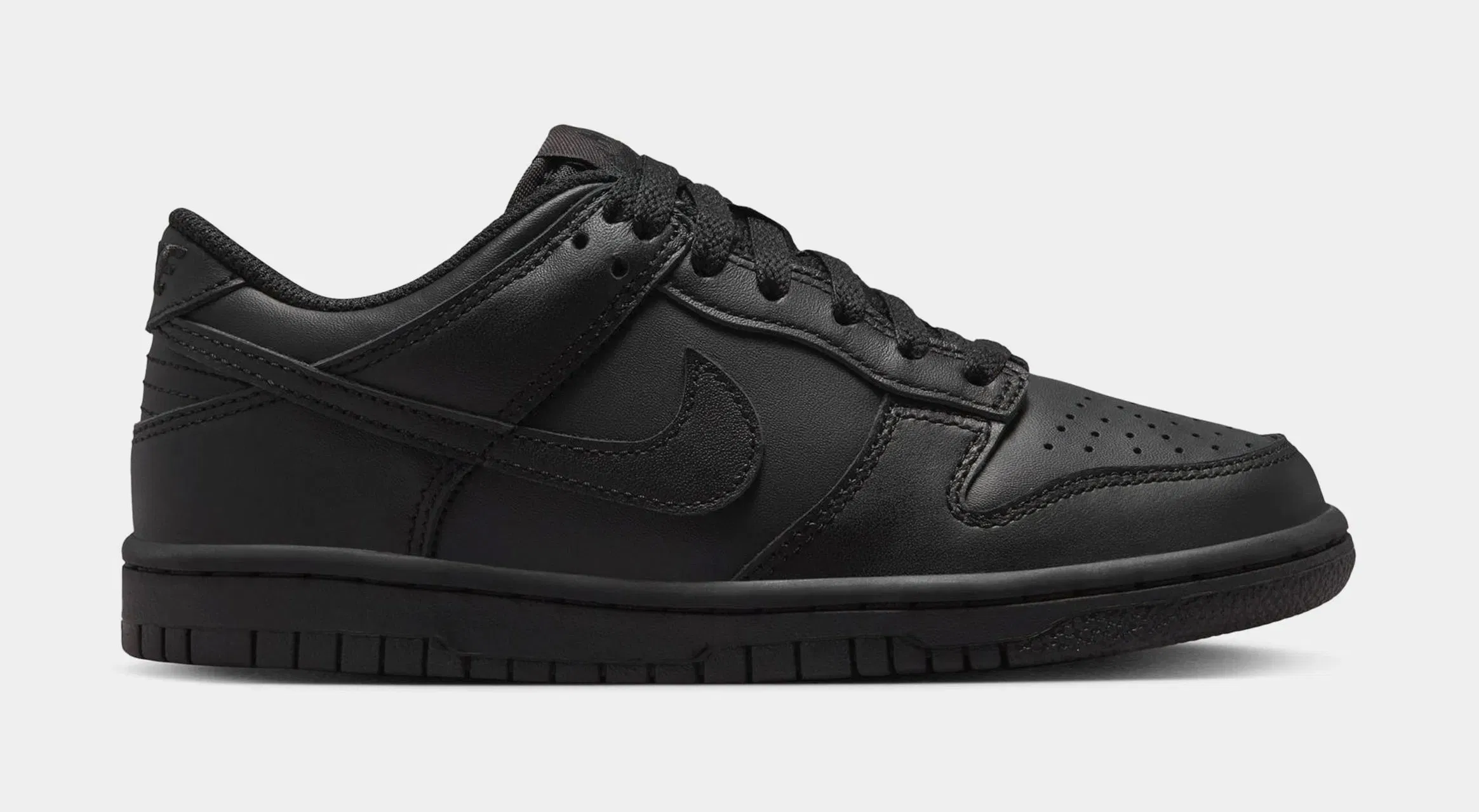 Nike Dunk Low Grade School Lifestyle Shoes (Black/Black/Black)