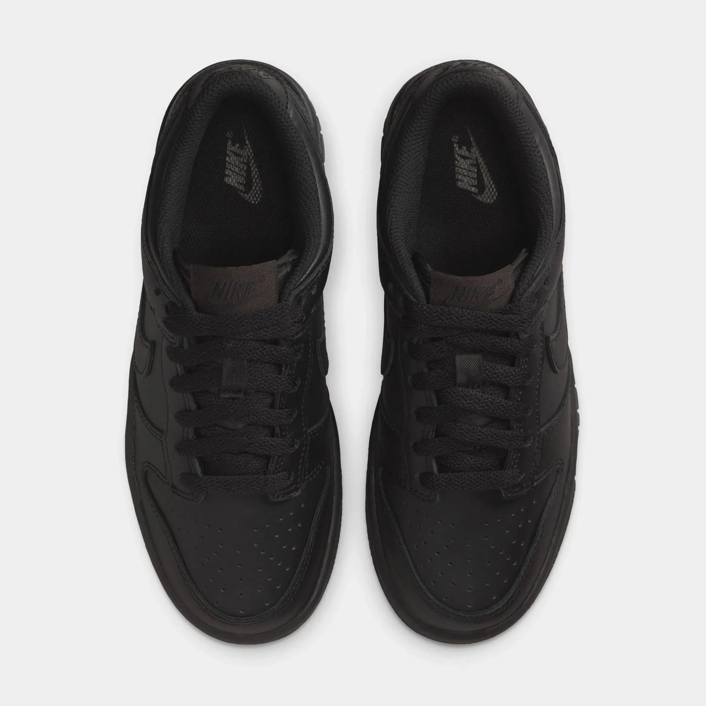 Nike Dunk Low Grade School Lifestyle Shoes (Black/Black/Black)