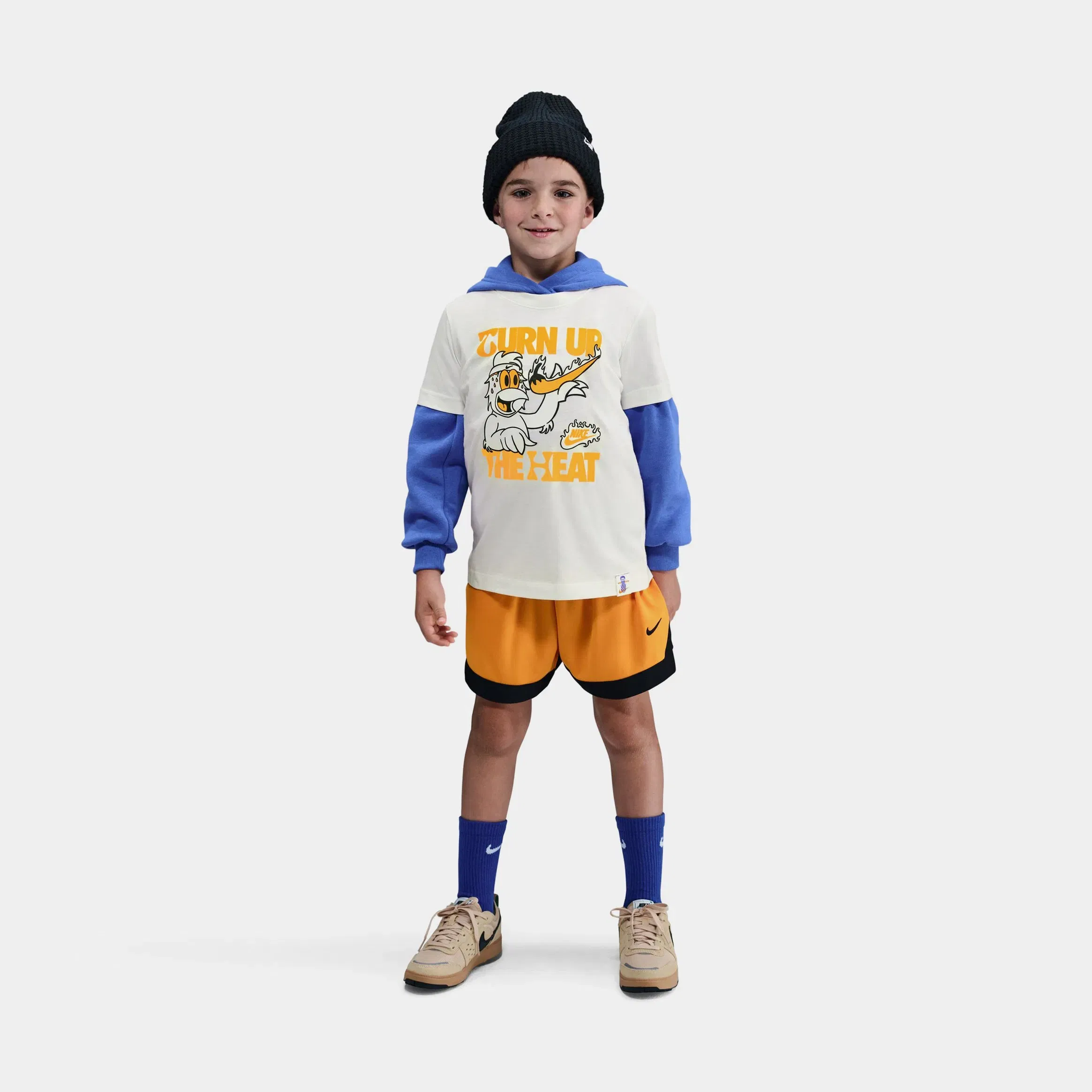 Nike NSW Turn Up The Heat Grade School Short Sleeve Shirt (Sail)