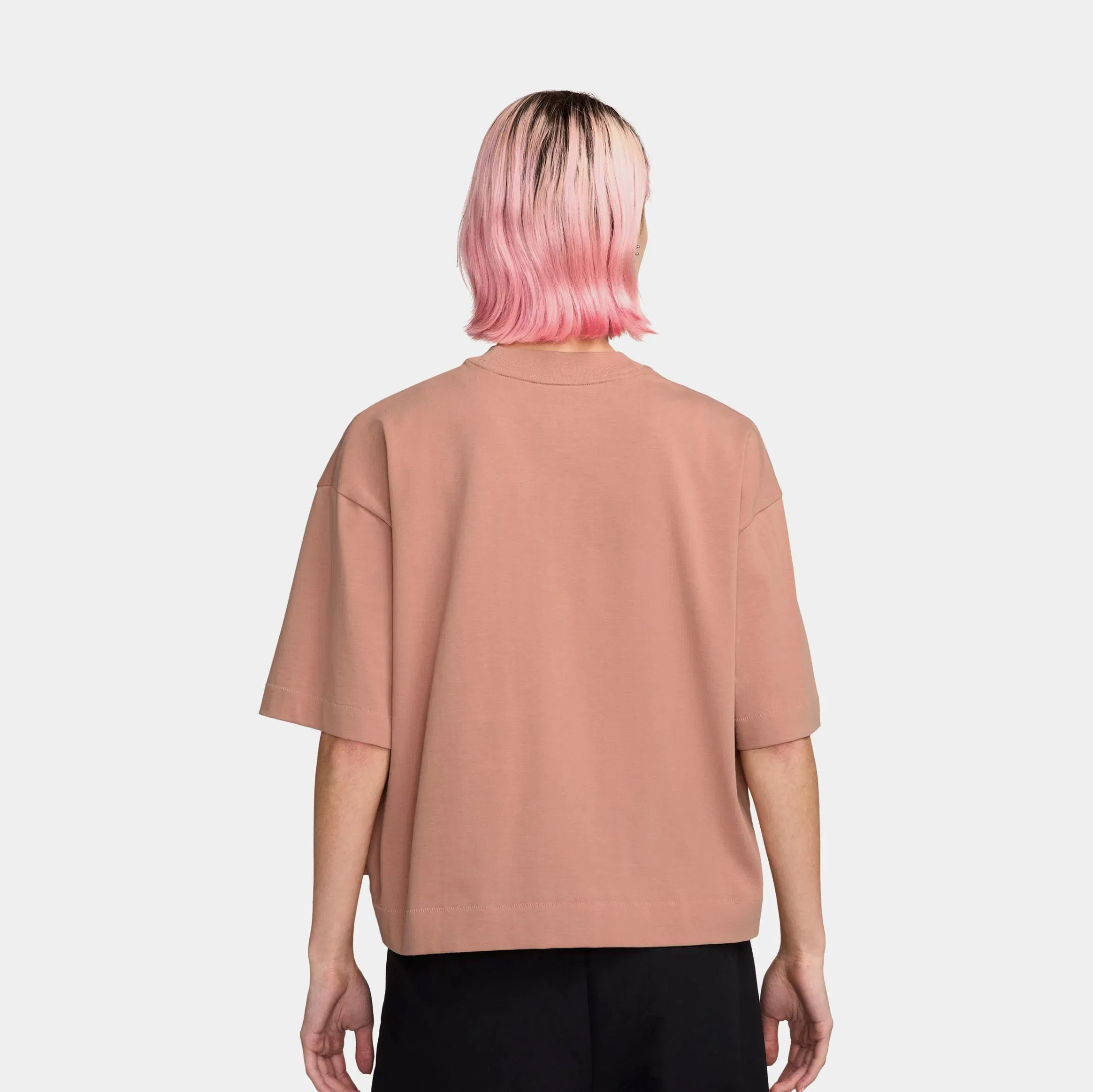 Nike NSW Graphic Boxy Womens Short Sleeve Shirt (Rose Gold)