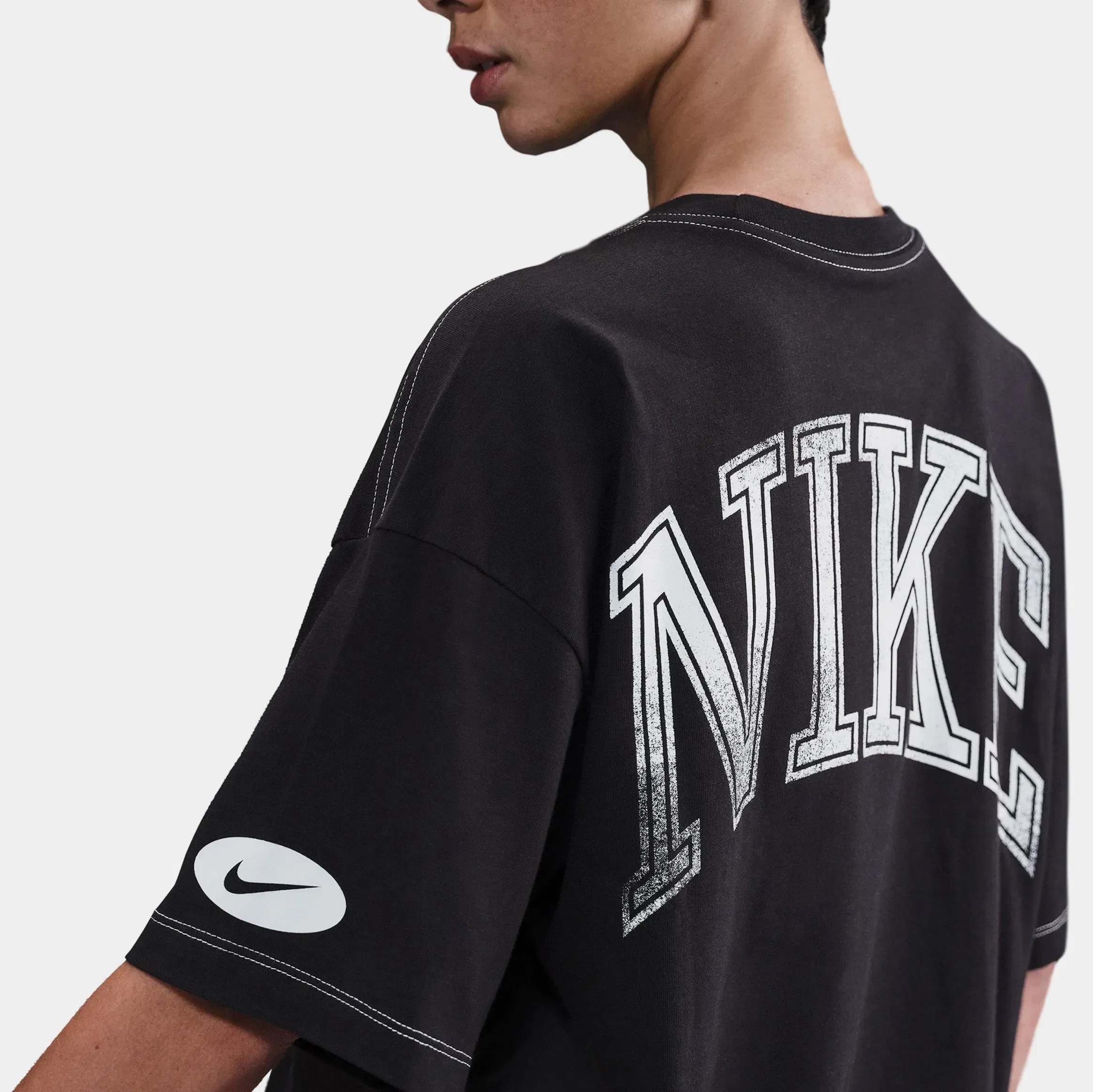 Nike NSW Oversized 95 Womens Short Sleeve Shirt (Black/White)