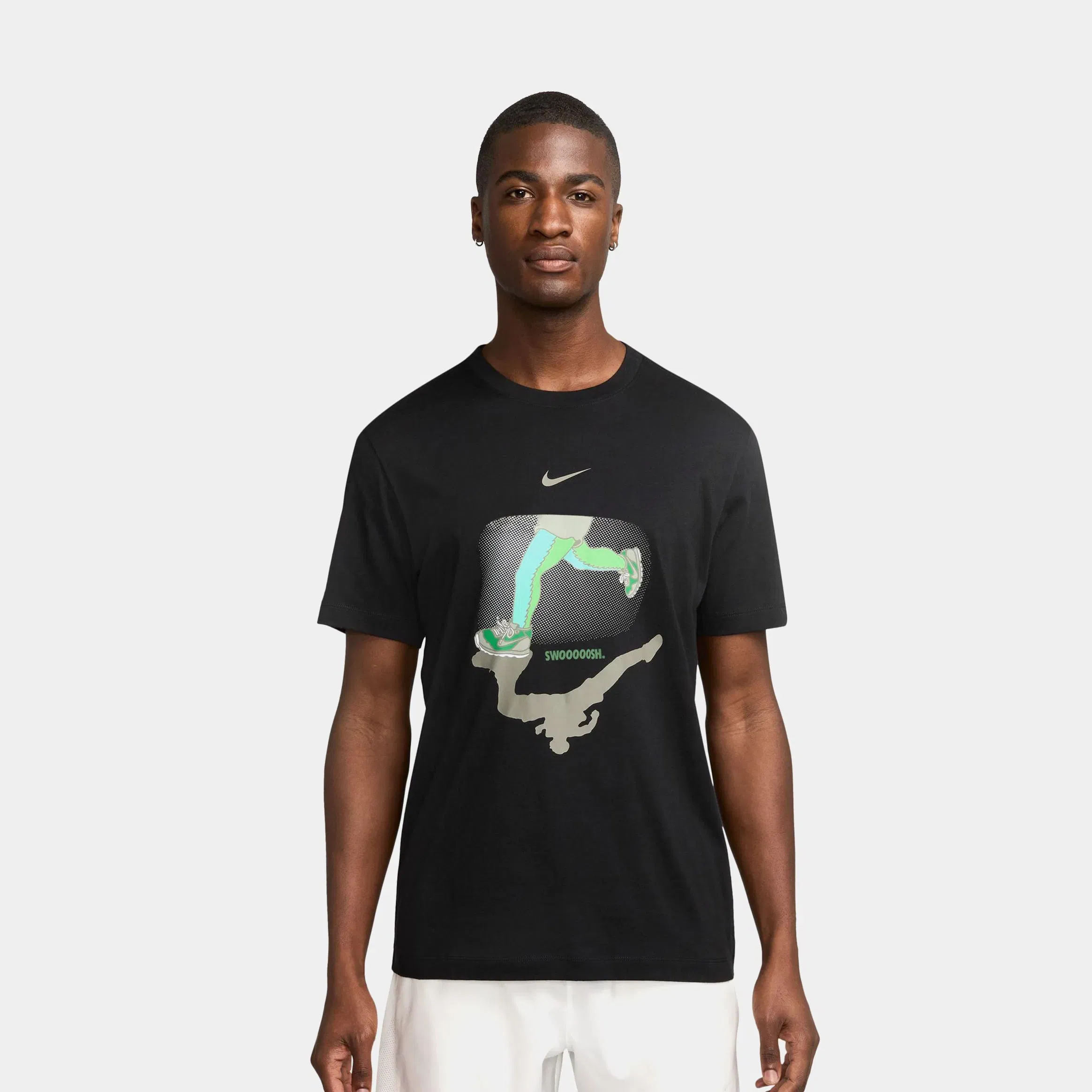 Nike IYKYK Running Graphic Mens Short Sleeve Shirt (Black)