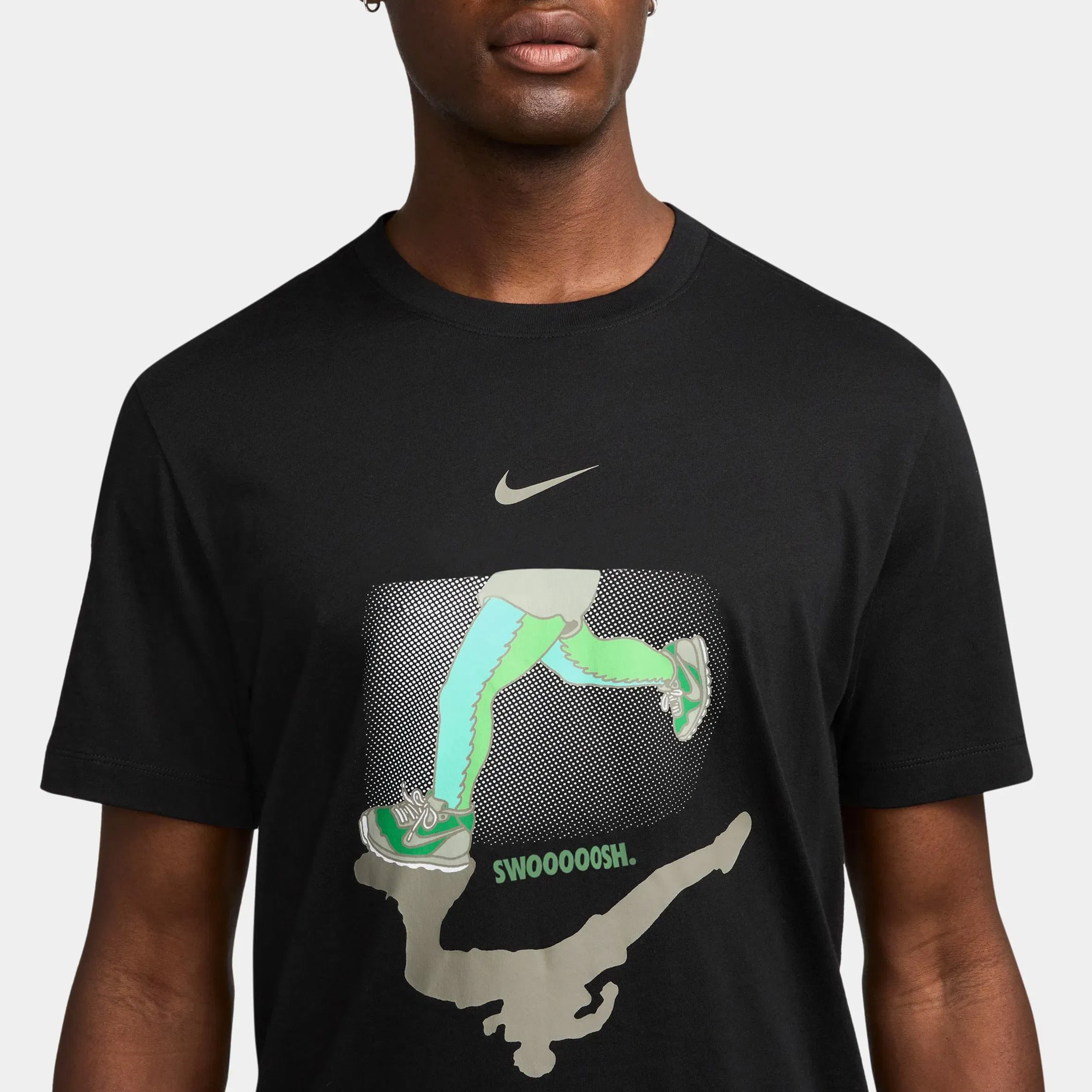 Nike IYKYK Running Graphic Mens Short Sleeve Shirt (Black)